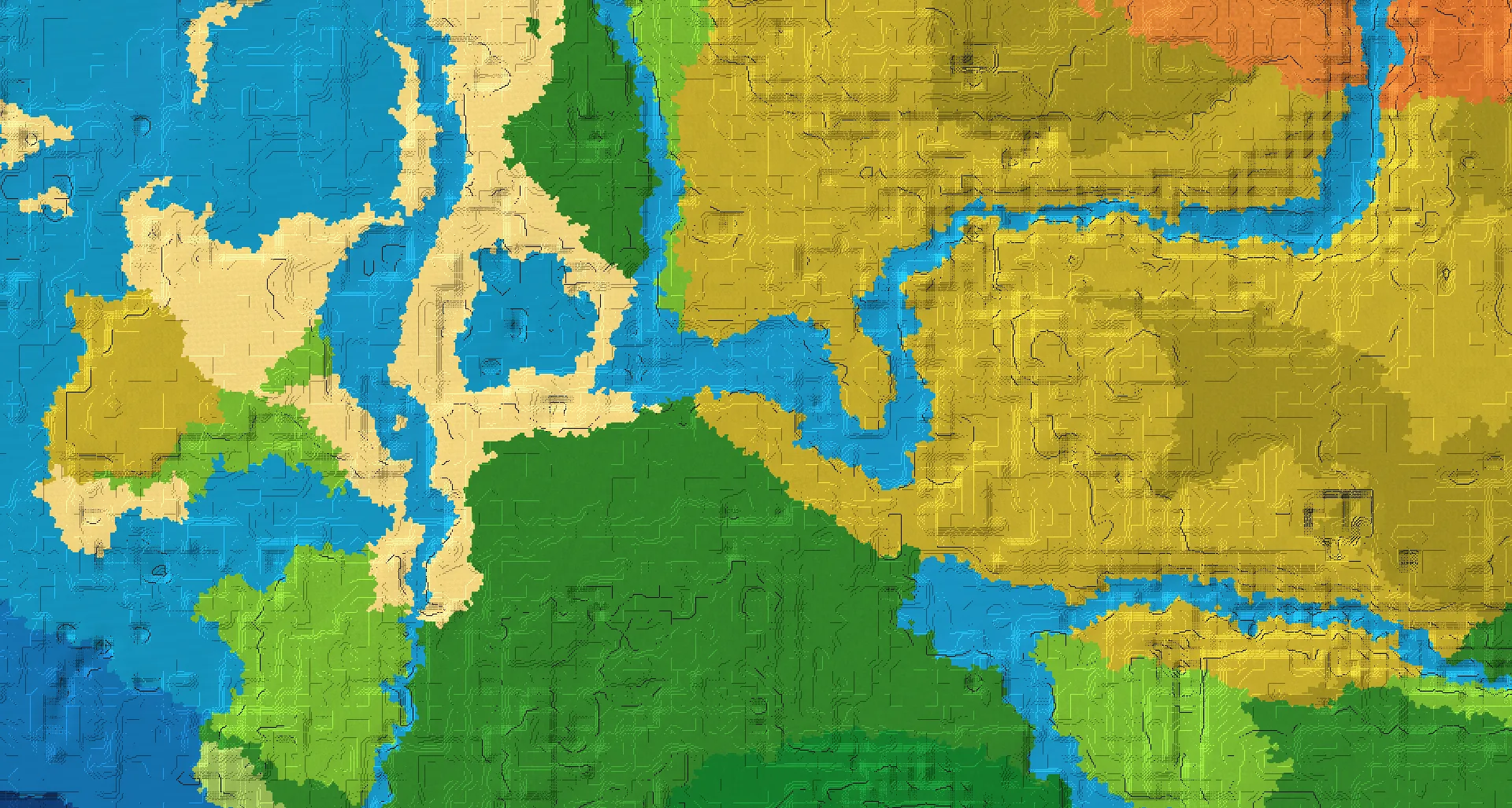 Seed map — Savanna village and Jungle temple