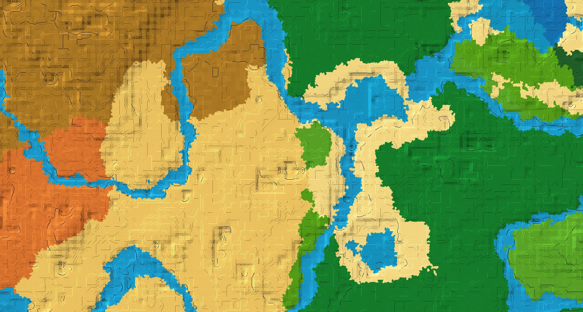 Seed map — Abandoned desert village and Jungle temple
