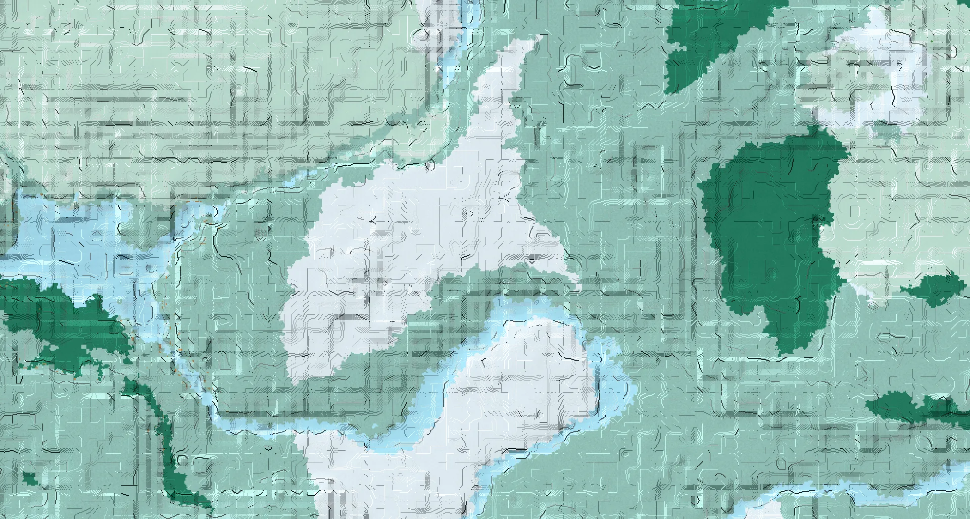 Seed map — Snowy Plains East of a Dripstone Caves Start
