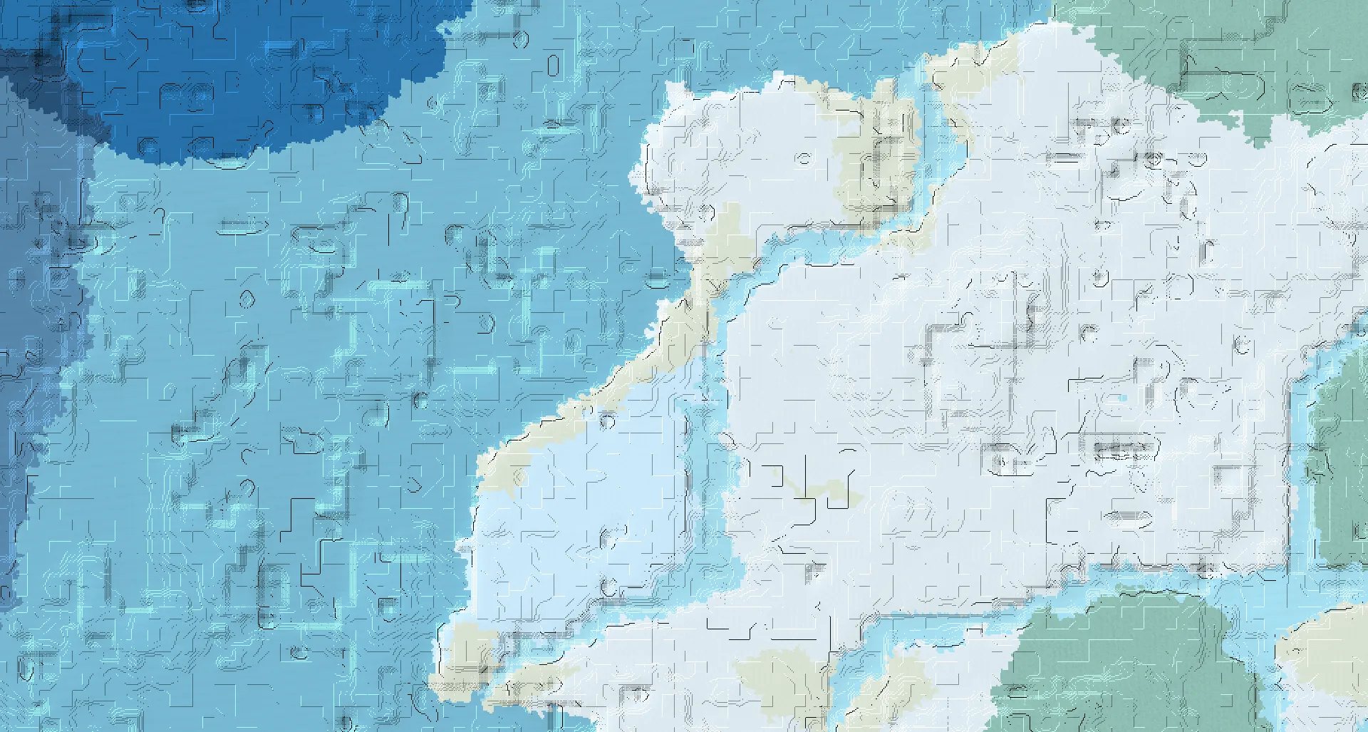 Seed map — Ice Spikes South of a Snowy Plains Start