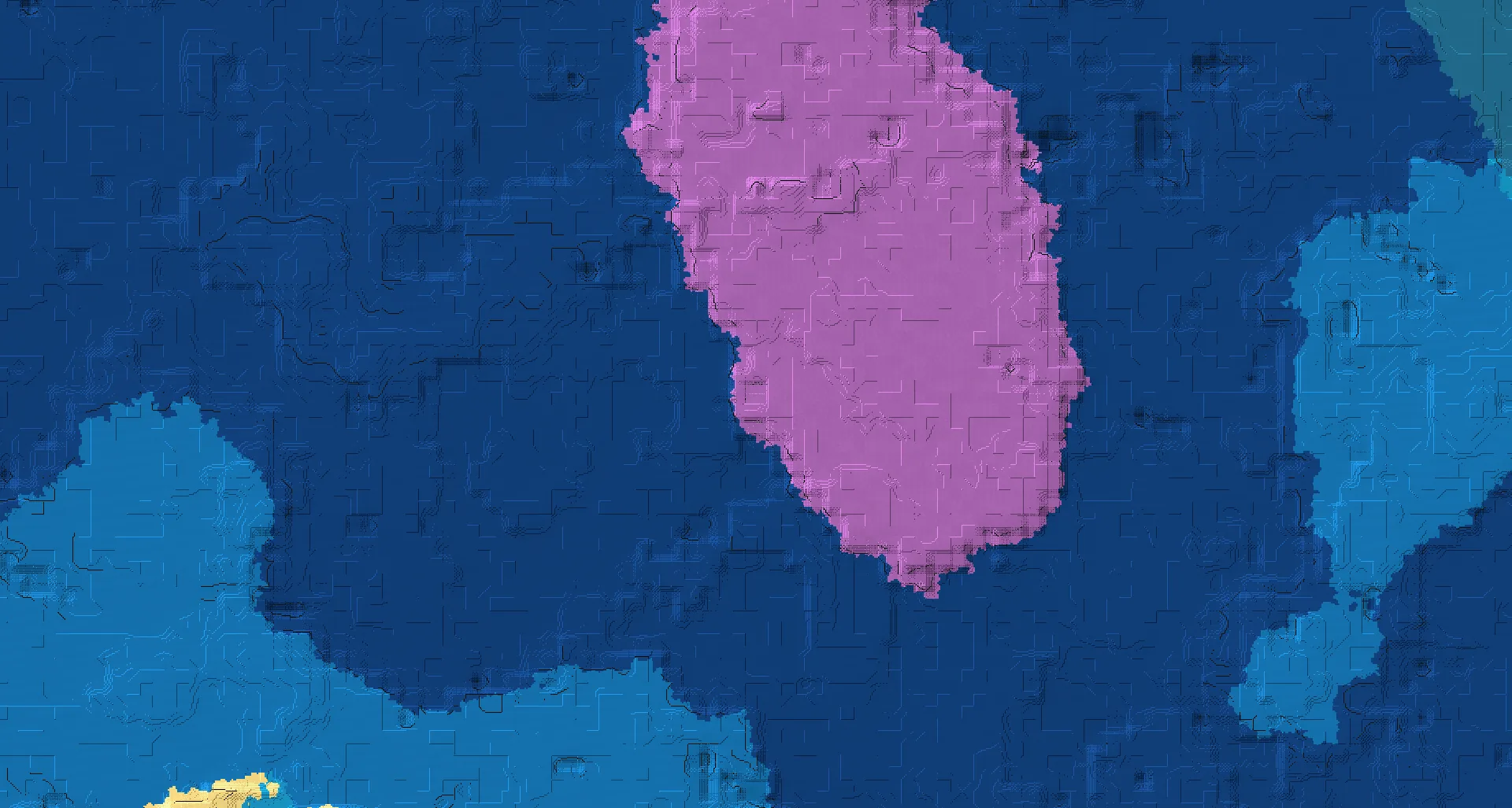 Seed map — Mushroom Fields Northeast of a Dark Forest Start