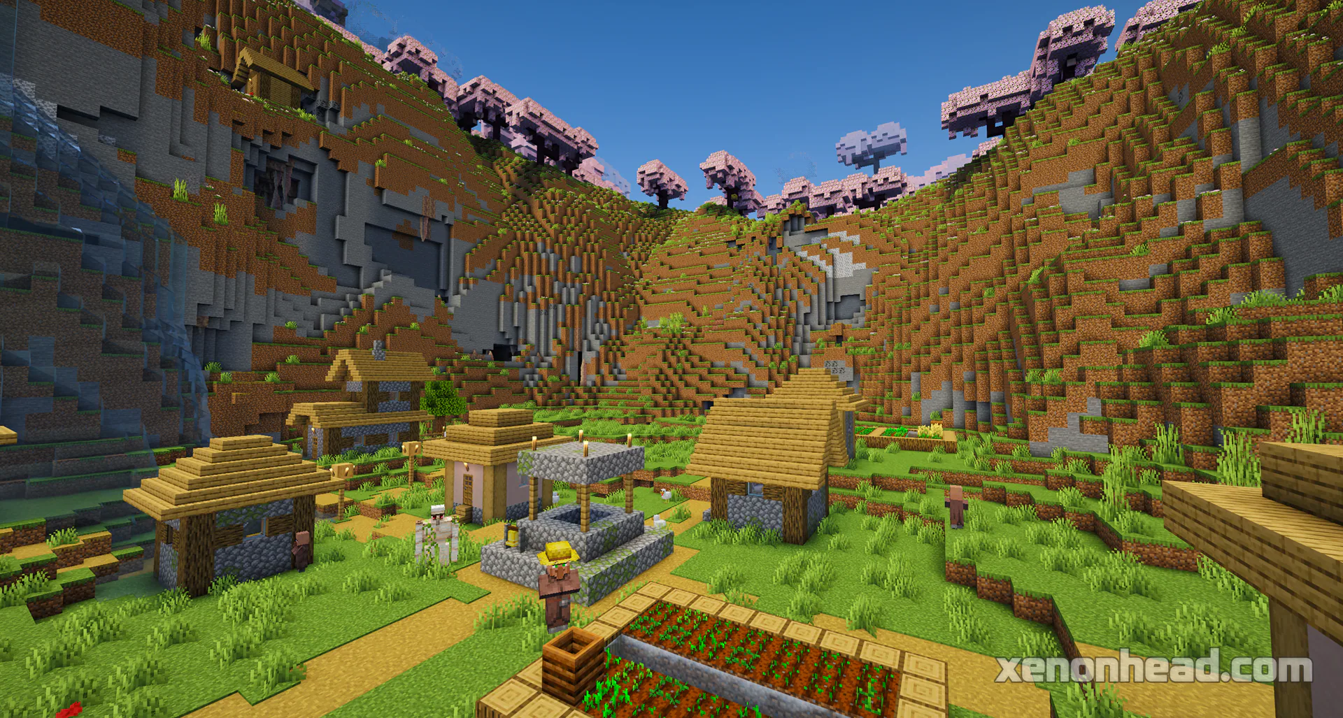 Cherry blossom crater village