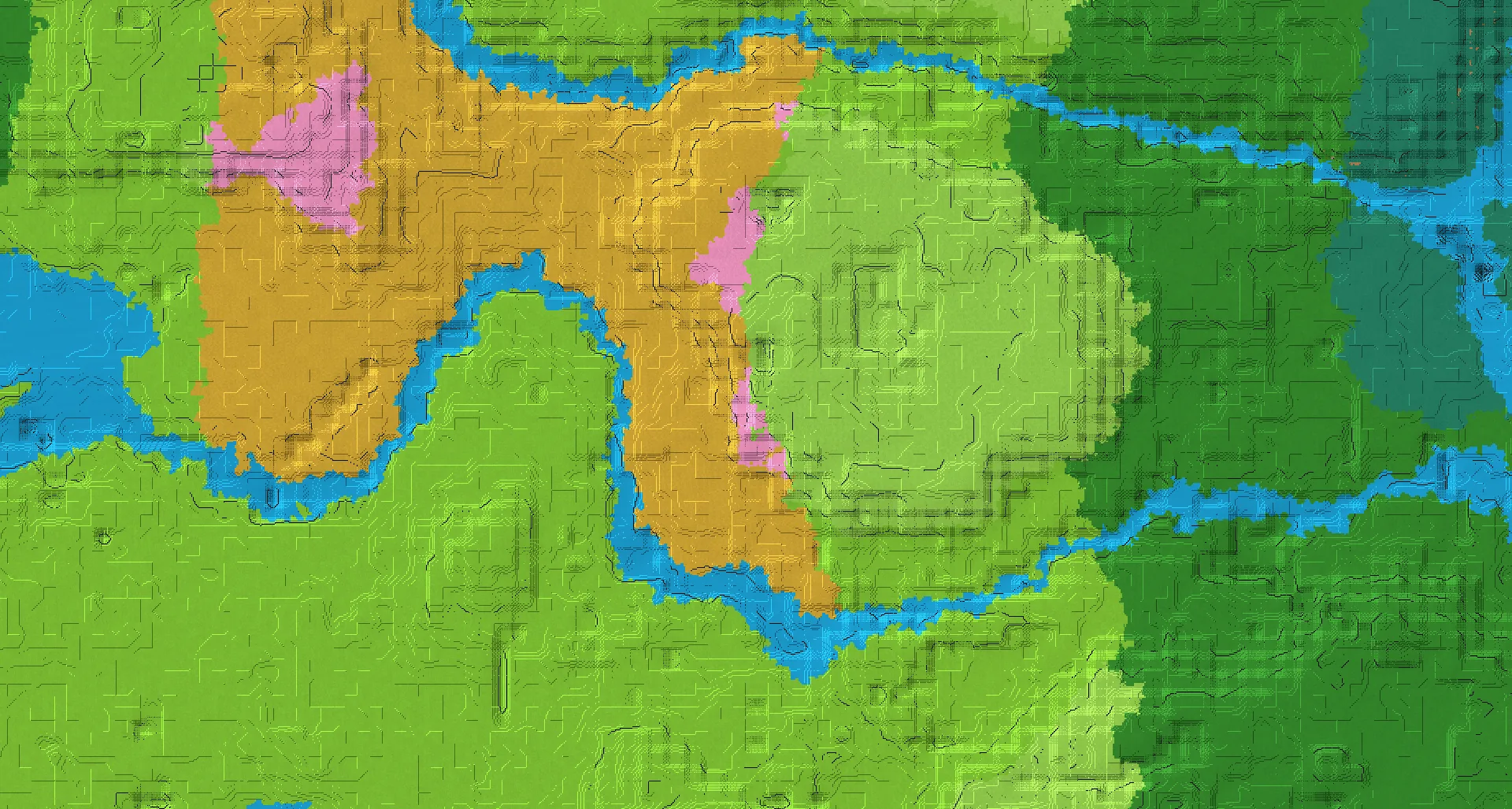 Seed map — Cherry Grove and Village from Dripstone Caves with Trial Chambers