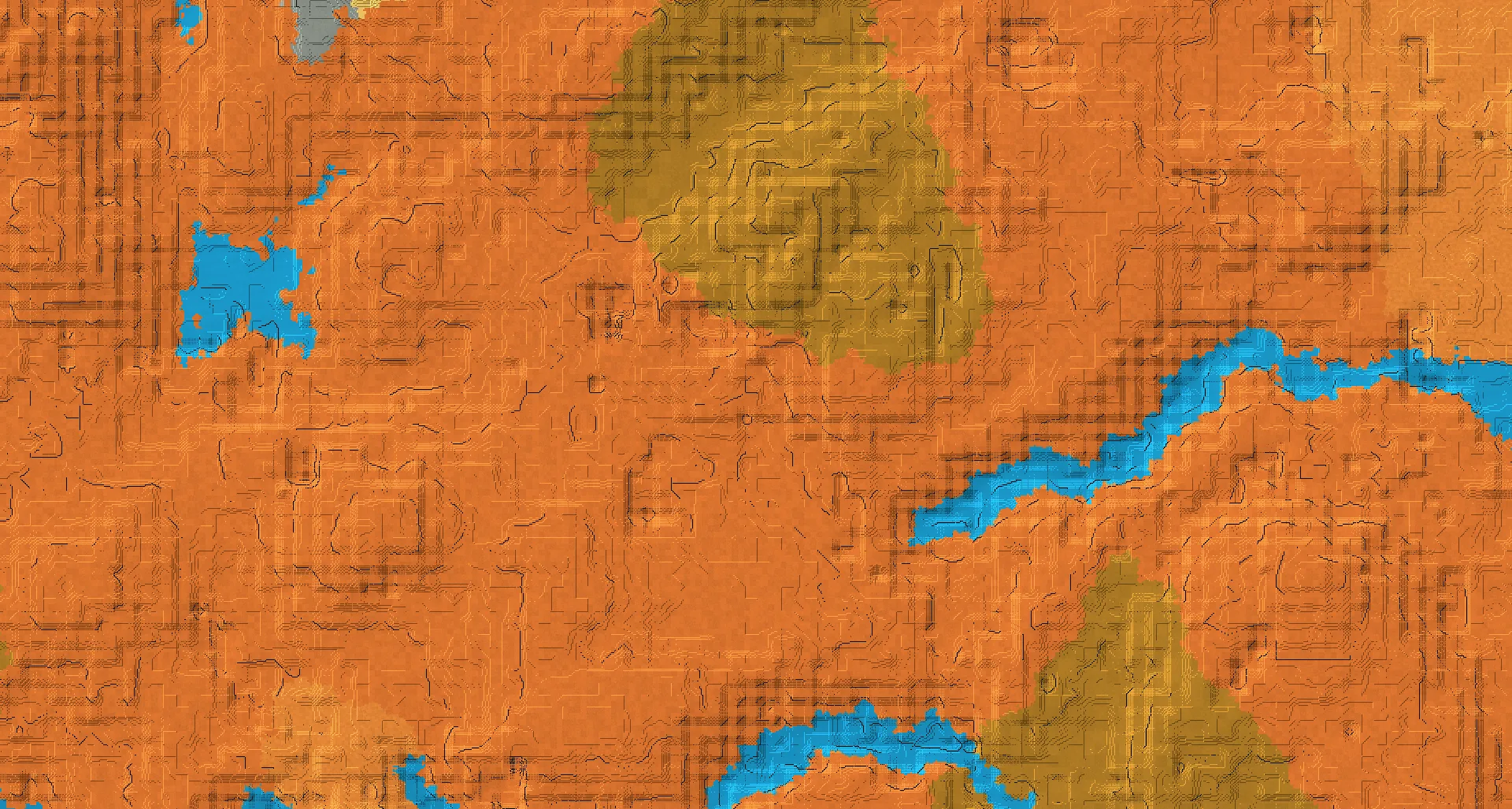 Seed map — Badlands Start with Ruined Portal with Trial Chambers