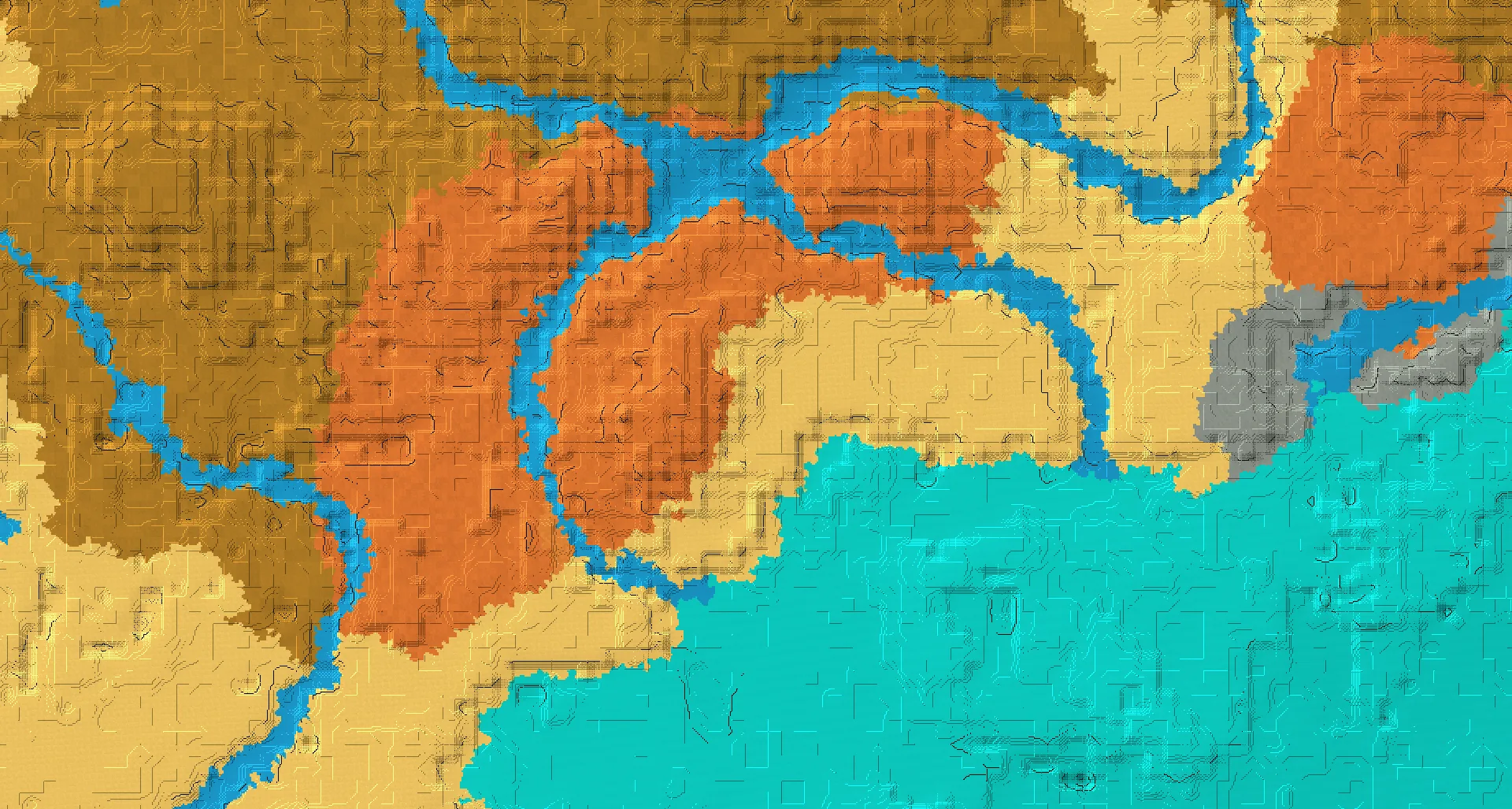 Seed map — Desert Temple Southeast of a Wooded Badlands Start with Ruined Portal