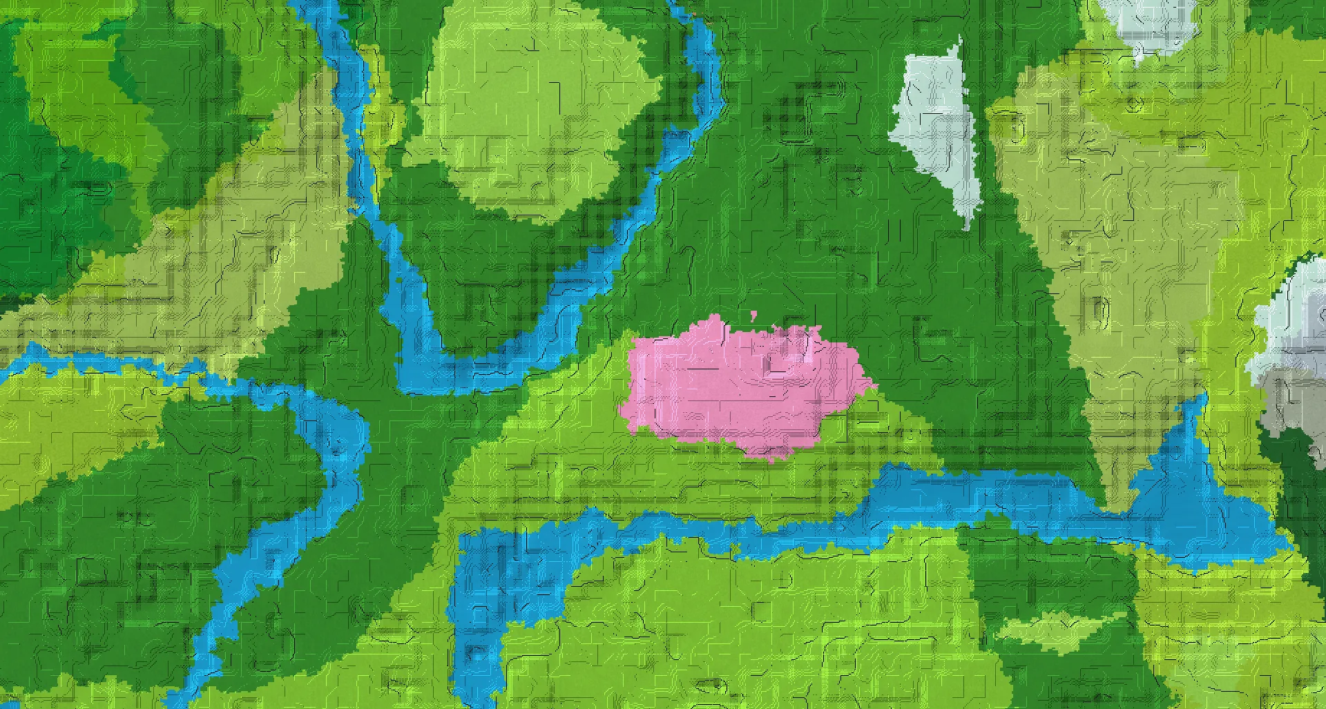 Seed map — Cherry Grove South of a Dripstone Caves Start with Ancient City