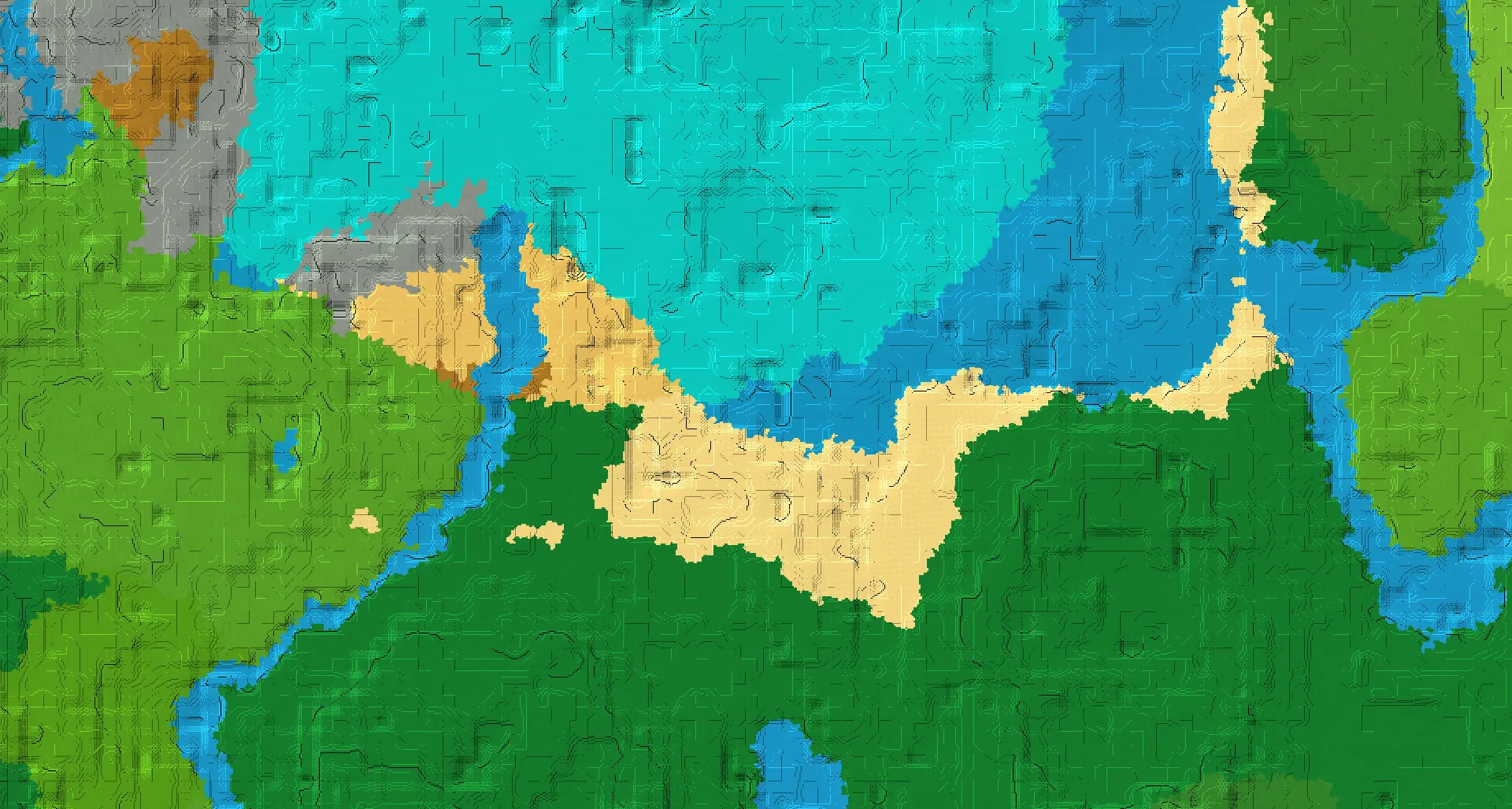 Seed map — Ocean Ruins Northwest of a Jungle Start