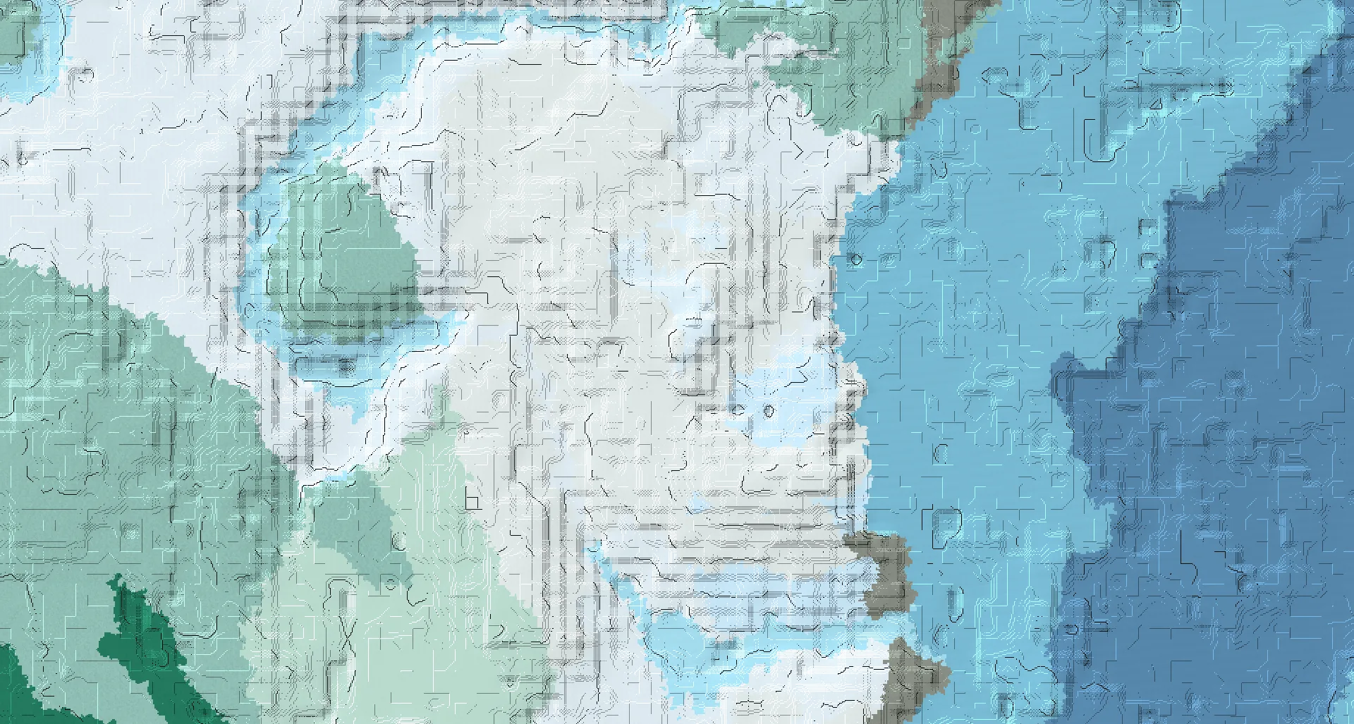 Seed map — Frozen Peaks Northwest of a Snowy Slopes Start