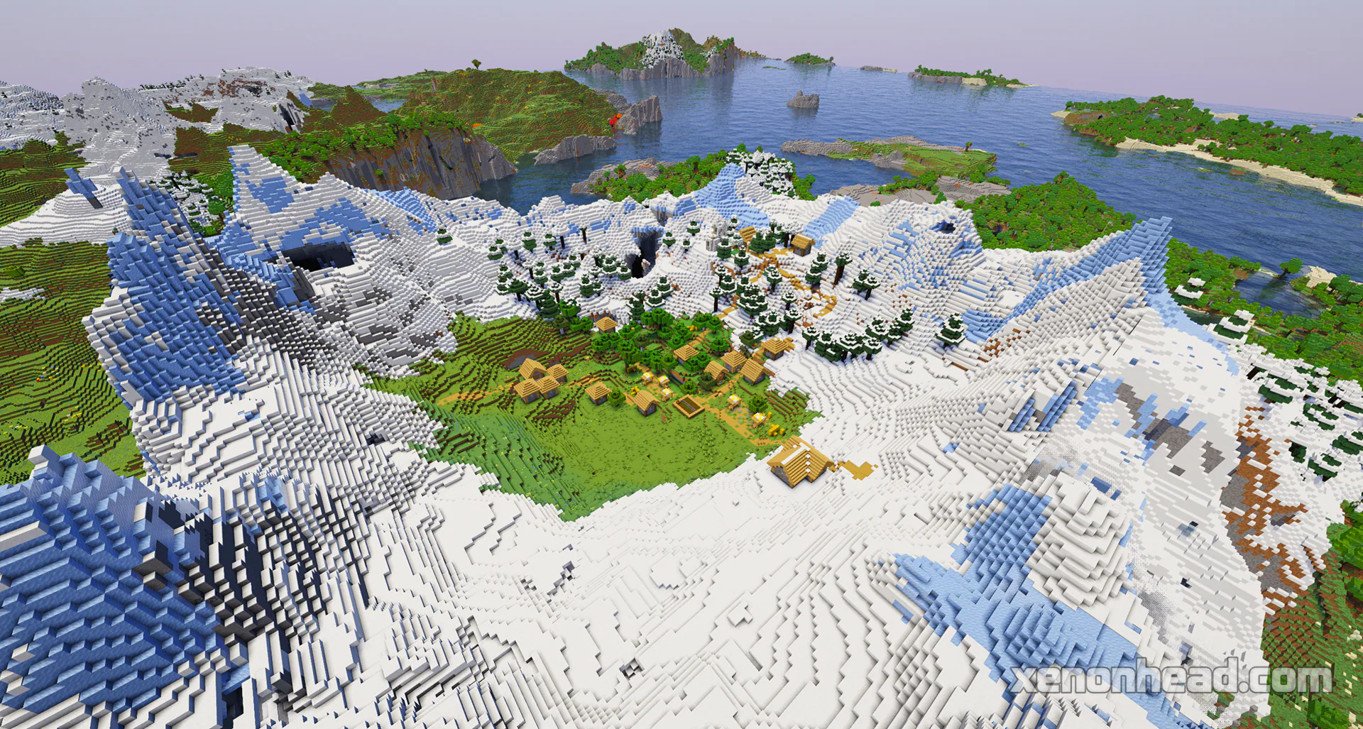 Secret mountain crater village