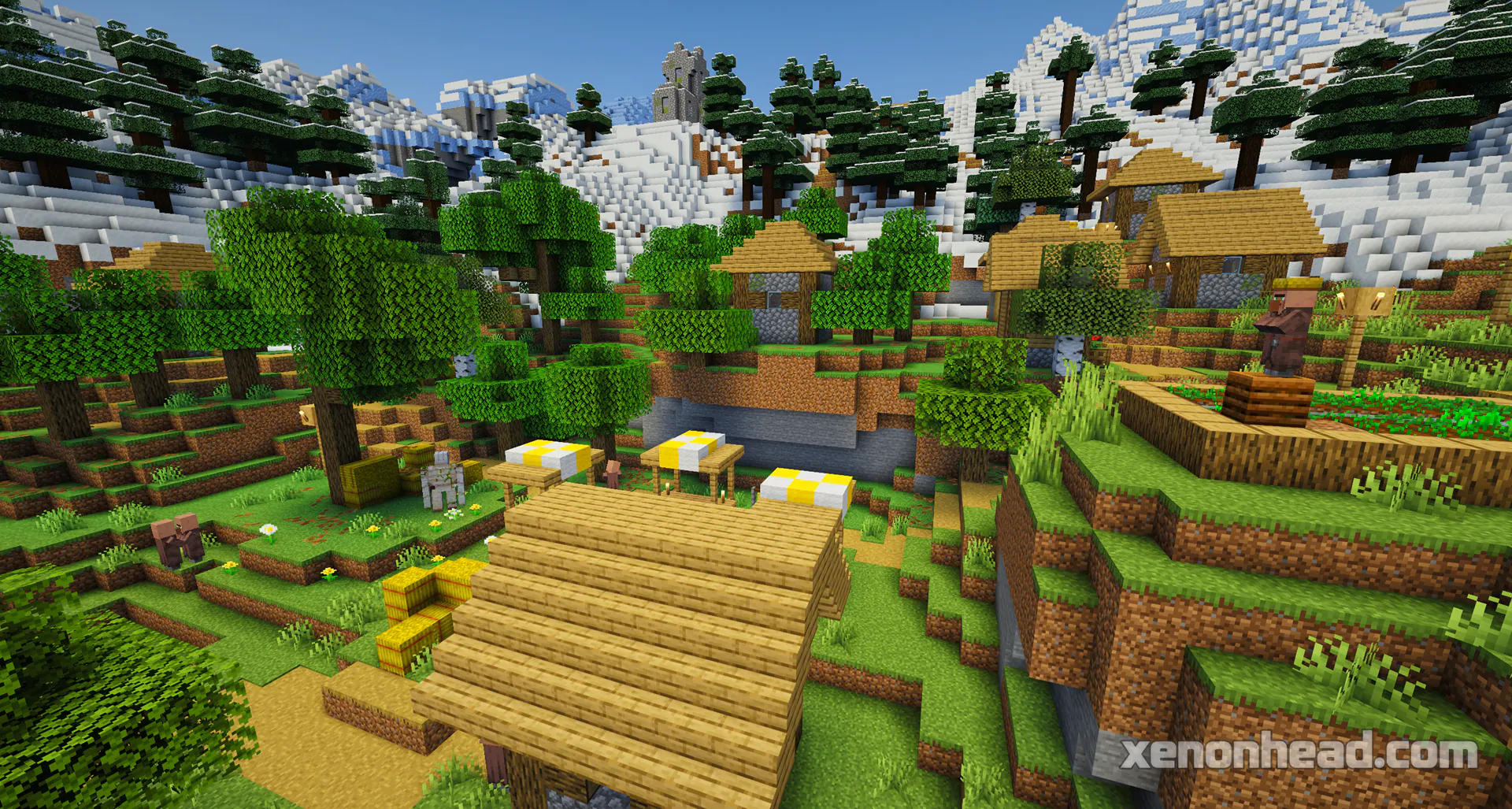 Secret mountain crater village