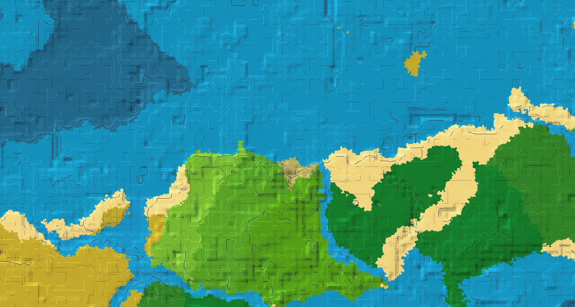 Seed map — Lukewarm Ocean North of a Sparse Jungle Start
