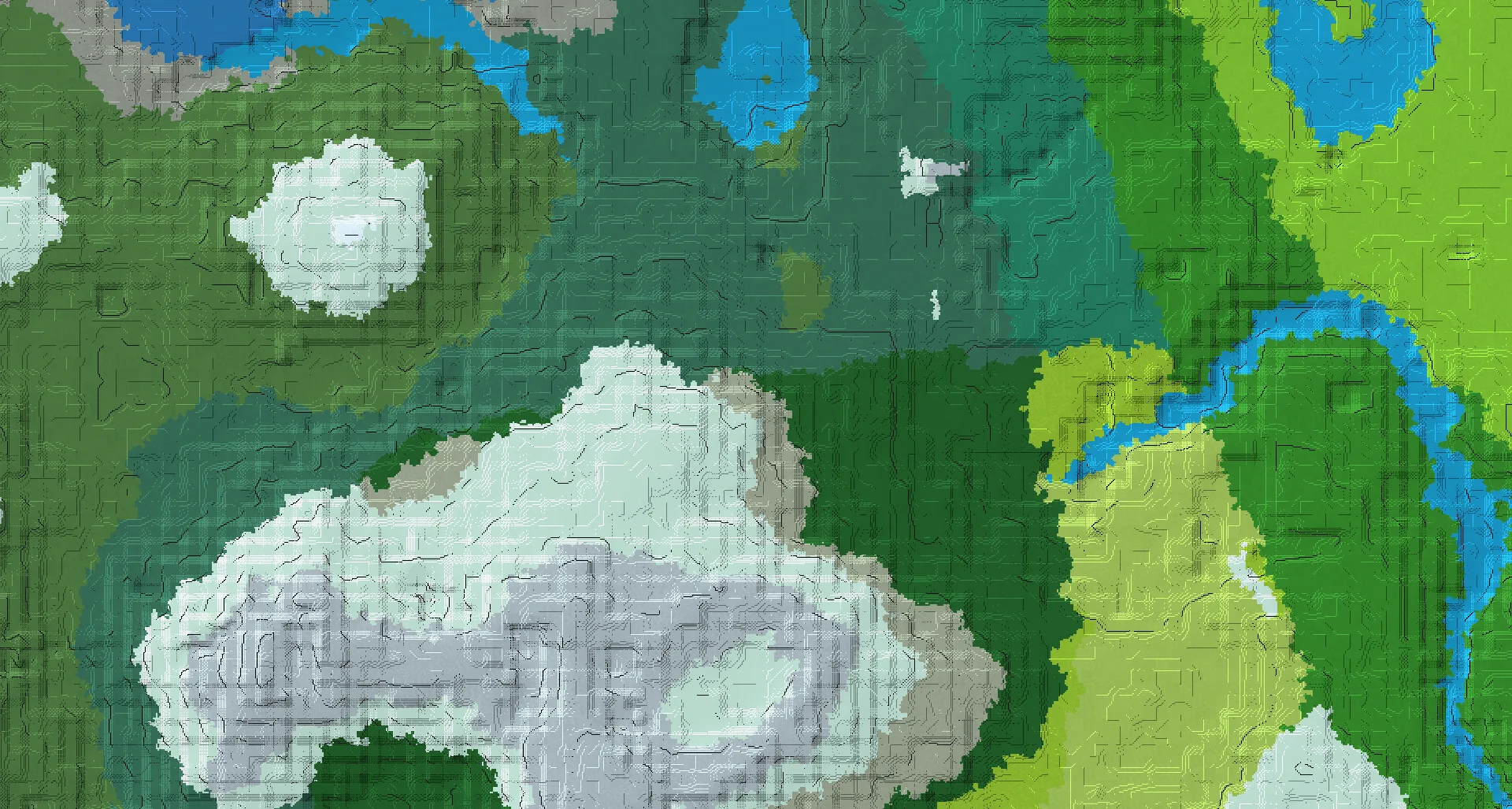 Seed map — Woodland Mansion and Pale Garden from Old Growth Spruce Taiga
