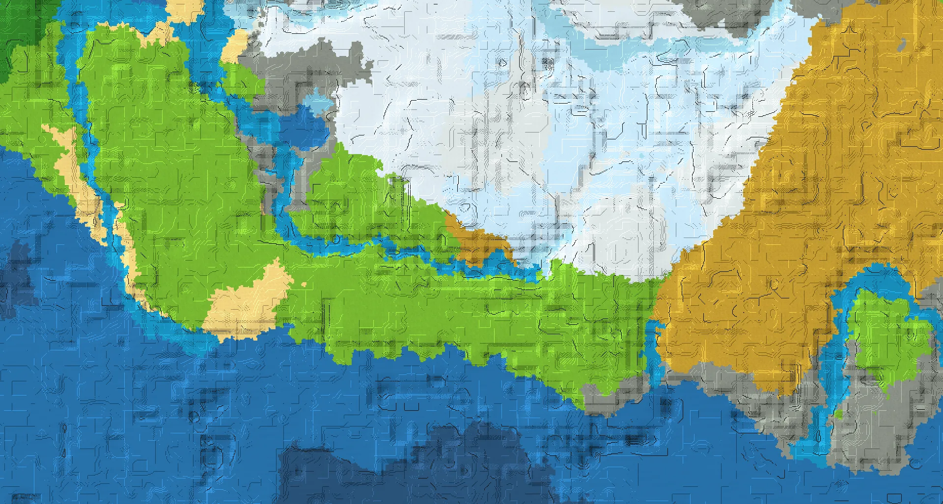 Seed map — Dappled Forest East of a Plains Start at 312, -328