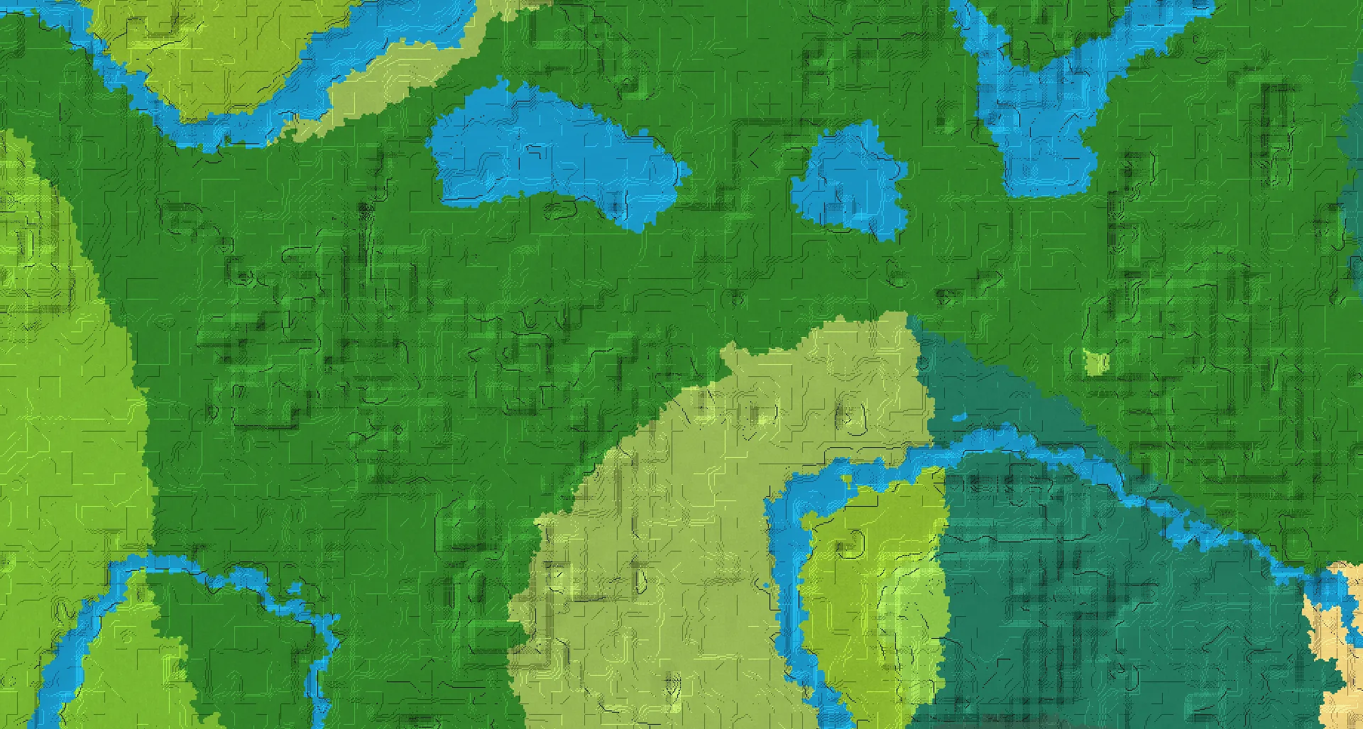 Seed map — Forest Start with Trial Chambers at 0, 0 (Seed 6582724154773379218)