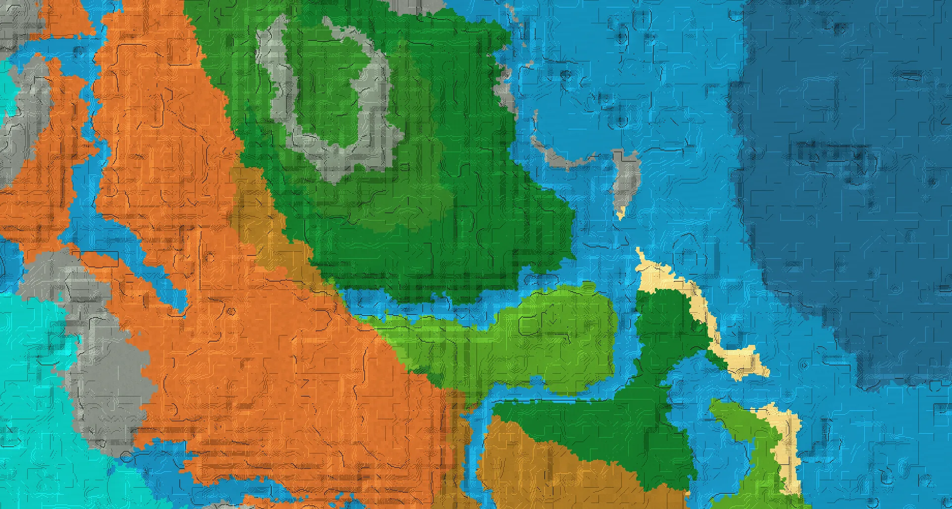Seed map — Lush Caves Northwest of a Sparse Jungle Start