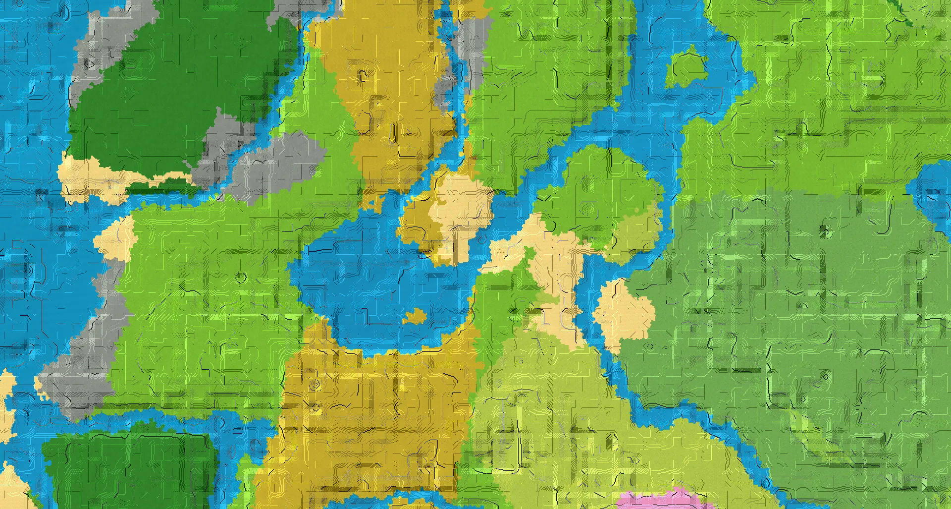 Seed map — River Northwest of a Plains Start with Ruined Portal