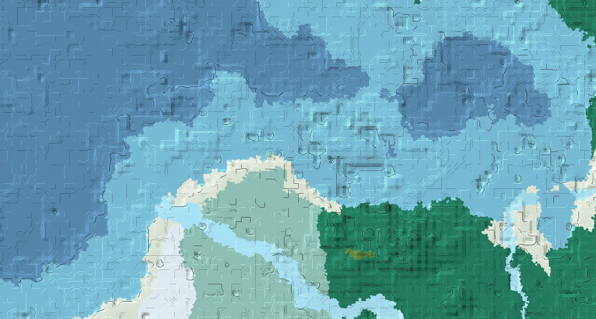 Seed map — Shipwreck and Ocean ruined portal