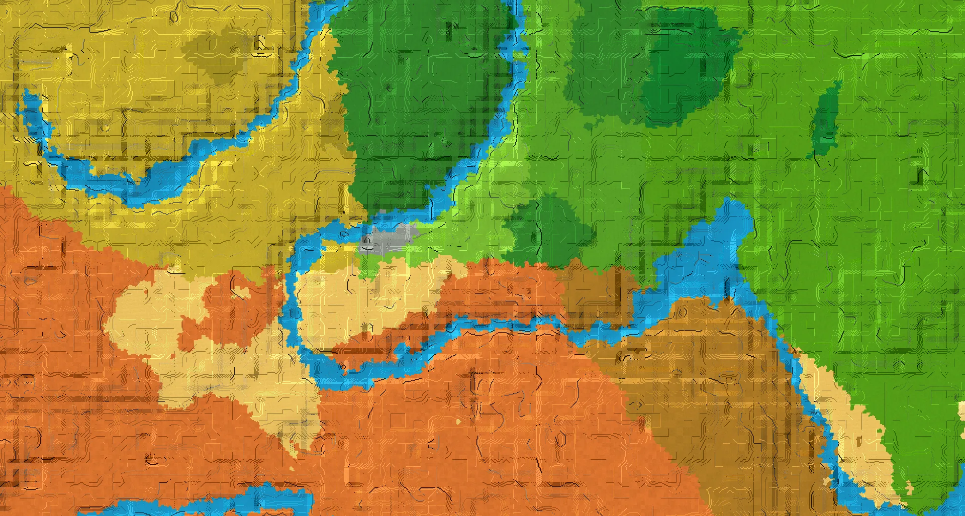 Seed map — Badlands West of a Forest Start