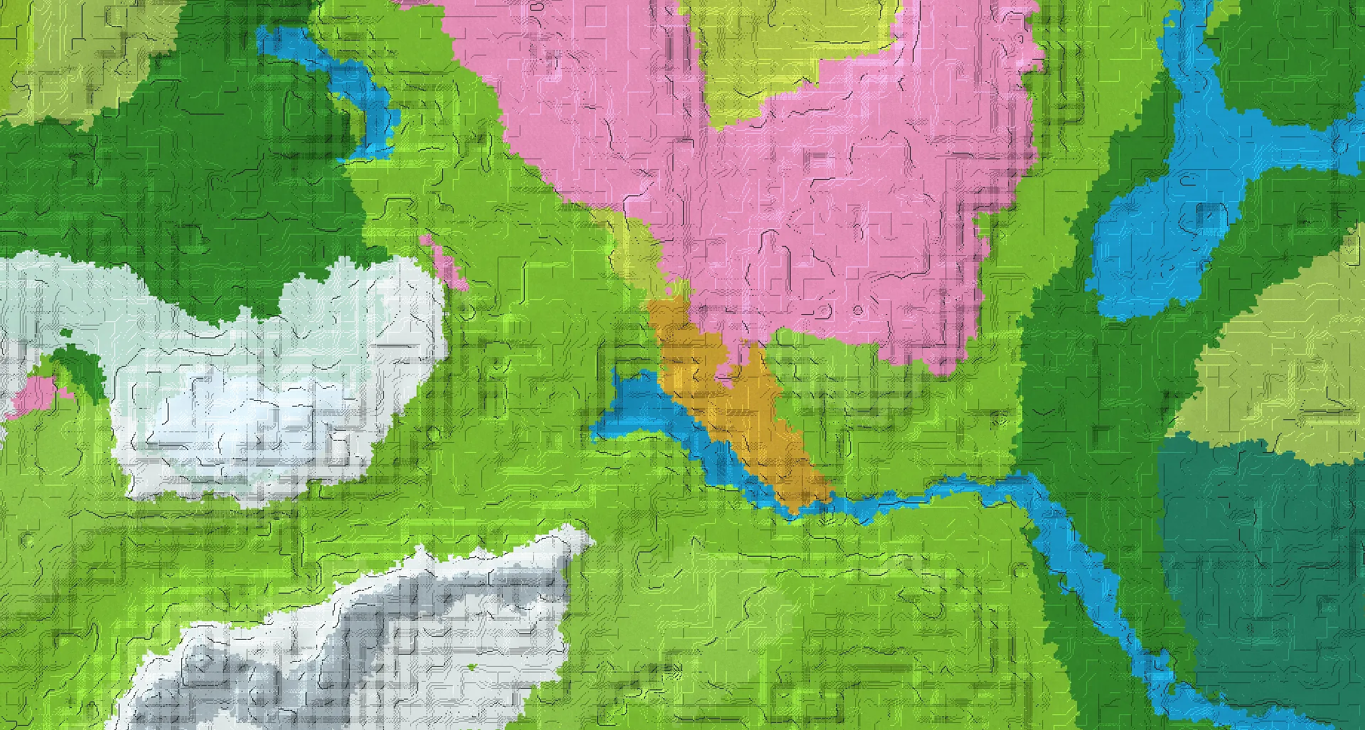 Seed map — Dappled Forest Southeast of a Cherry Grove Start