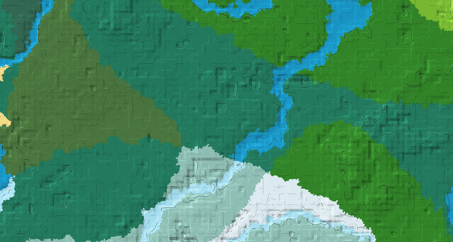 Seed map — Taiga village and Ruined portal with Trial chambers