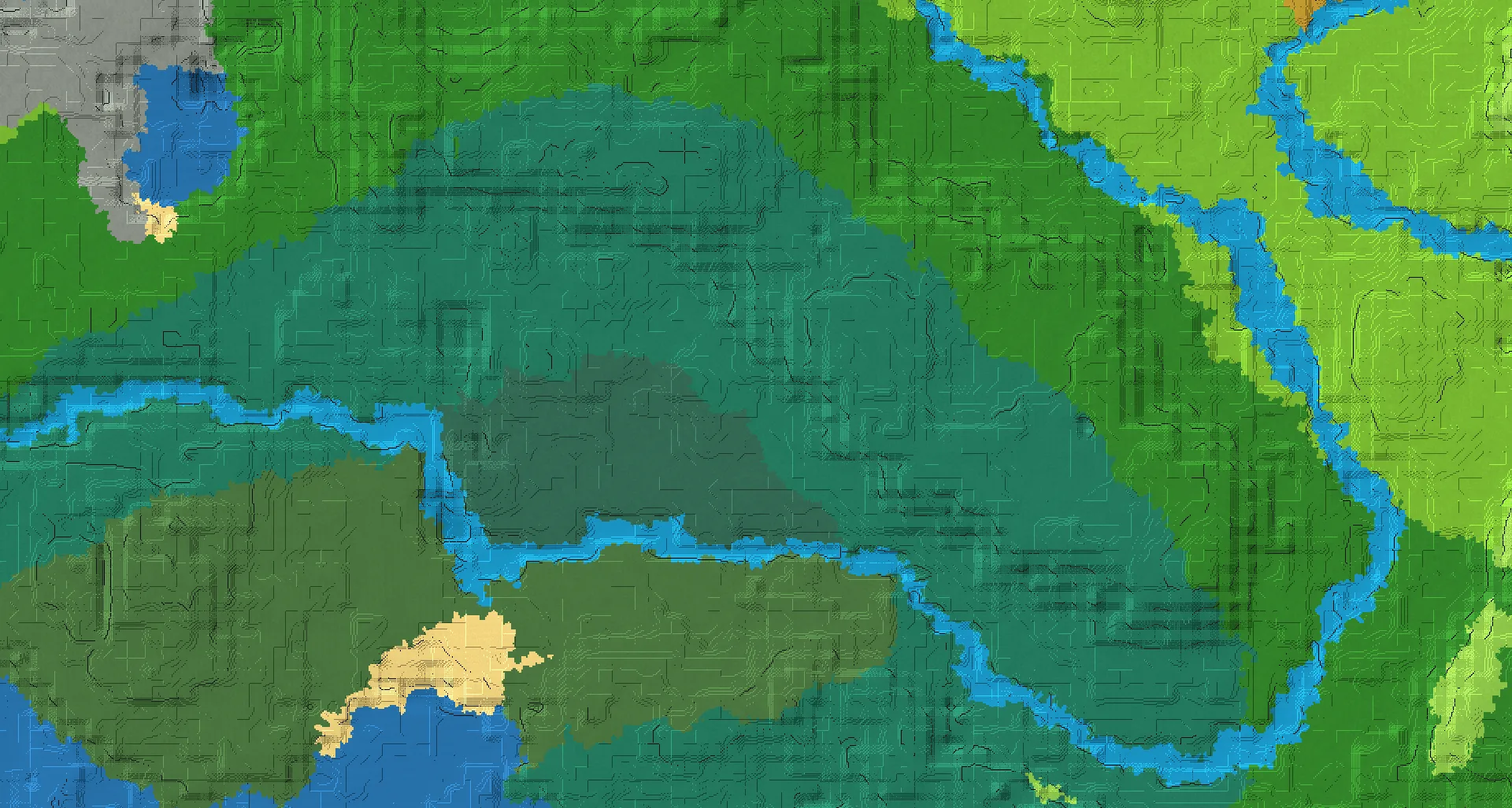 Seed map — Village and Lush Caves from Forest