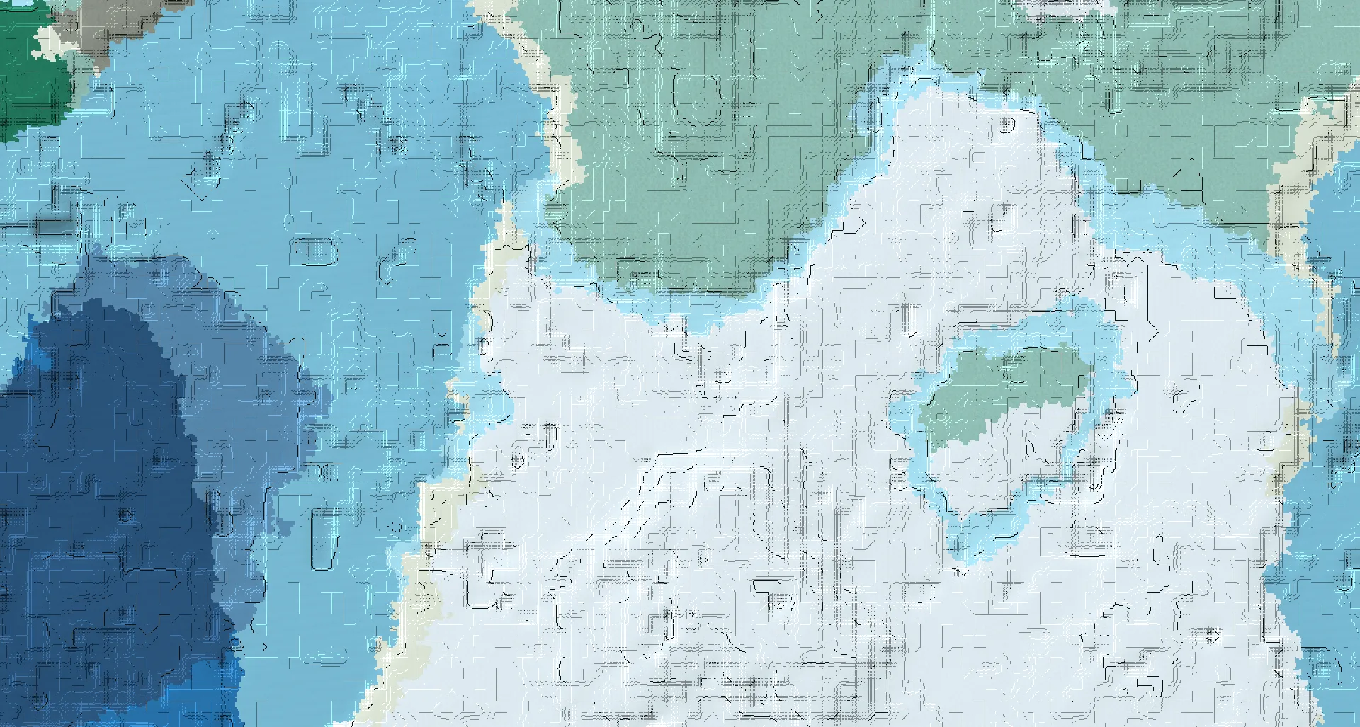 Seed map — Snowy Plains Start with Village