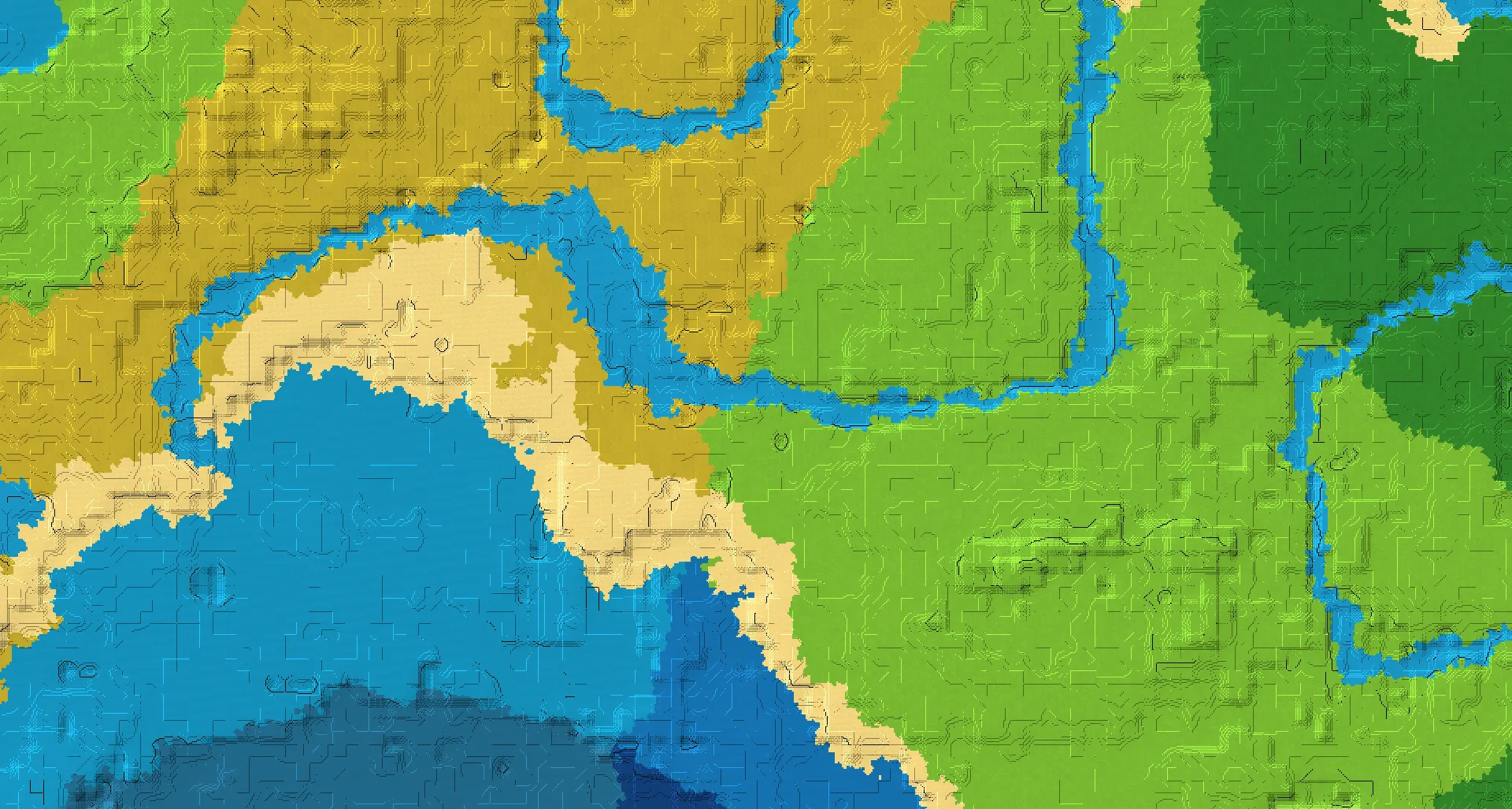 Seed map — 2 Villages near a Savanna Start at 80, 80