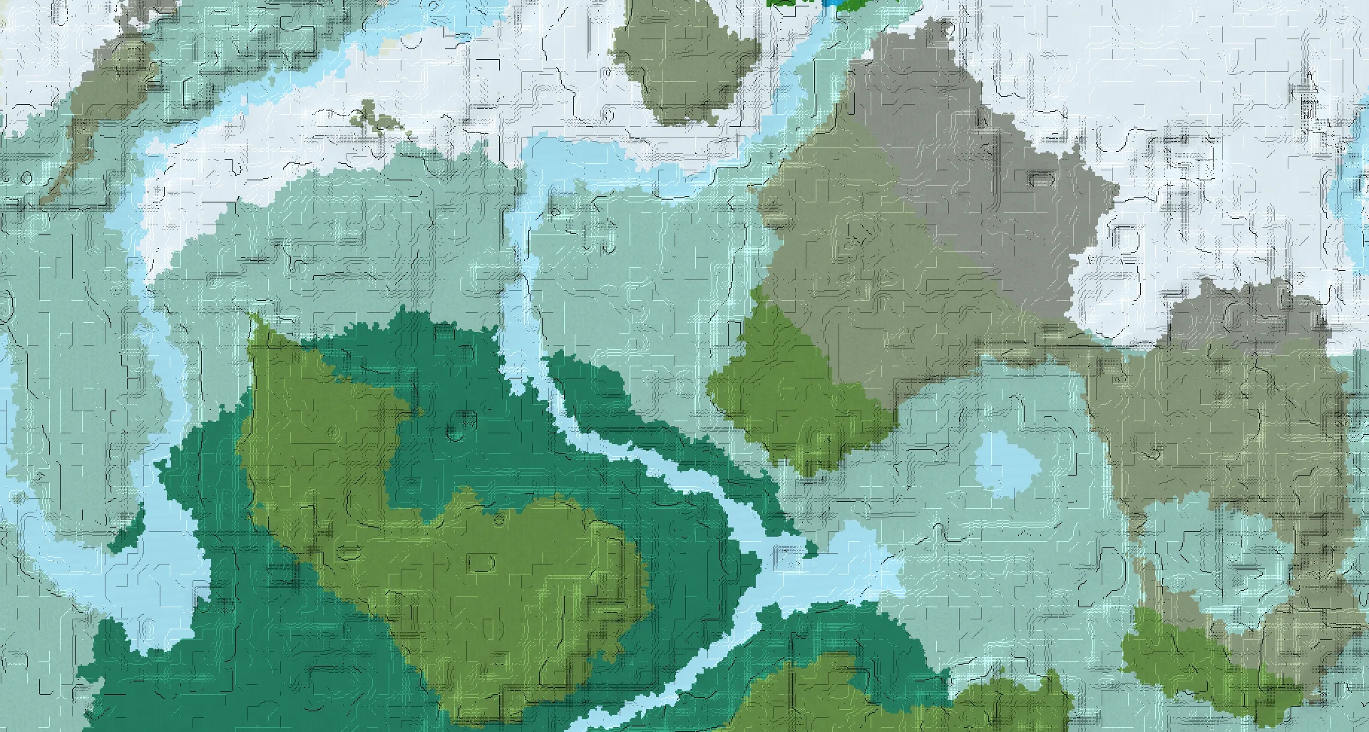 Seed map — Igloo South of a Snowy Plains Start with Ruined Portal