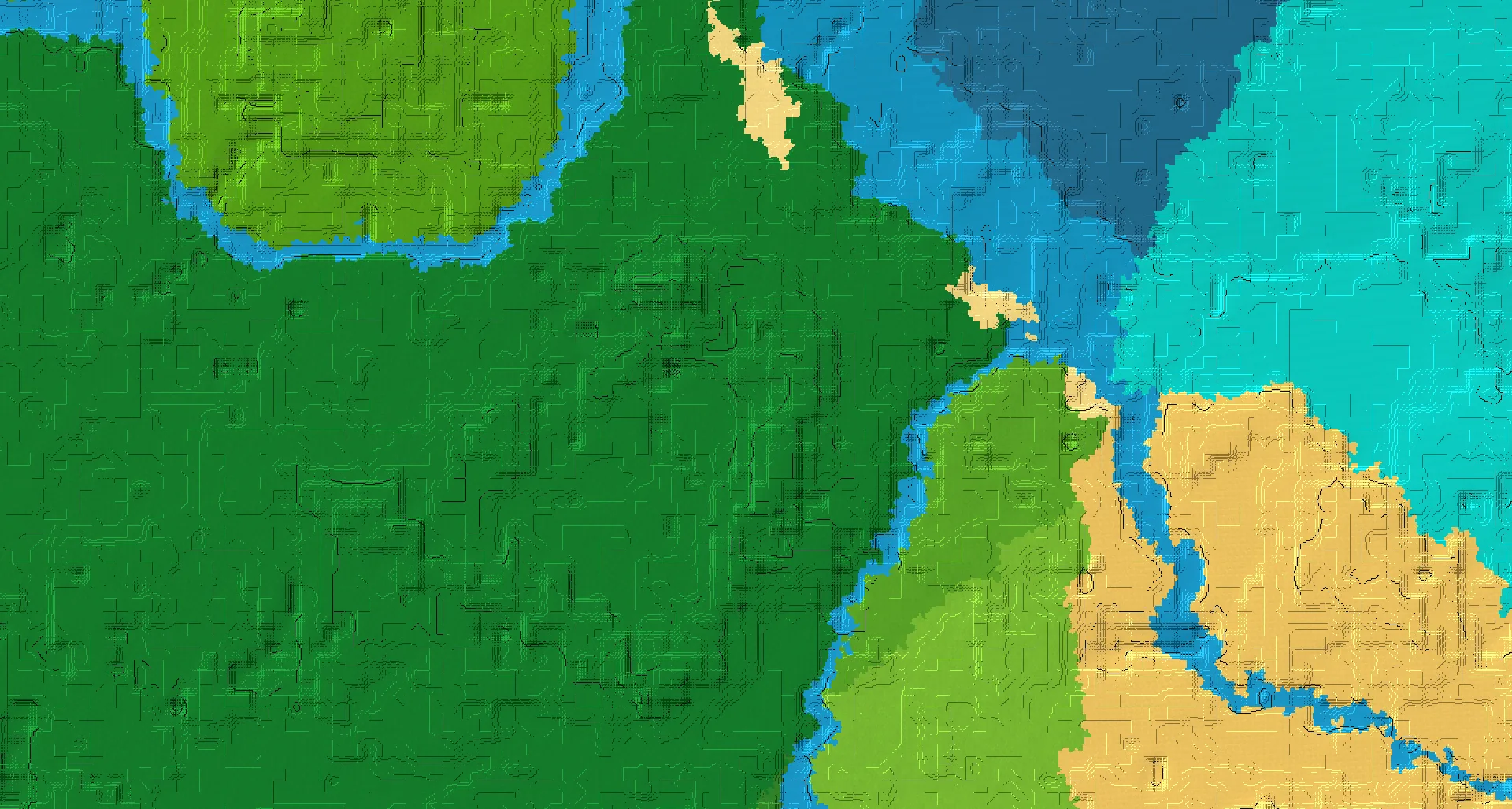 Seed map — Jungle Temple Northwest of a Desert Start