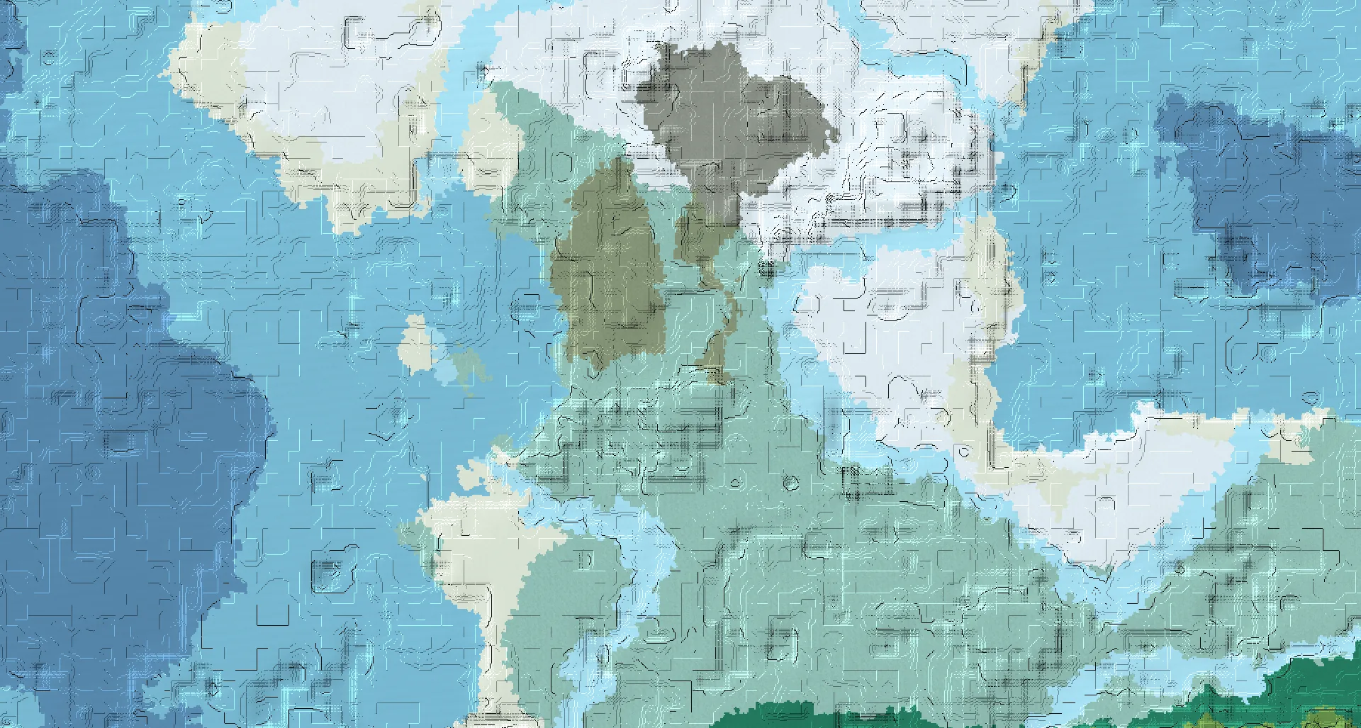 Seed map — Igloo Southwest of a Snowy Beach Start