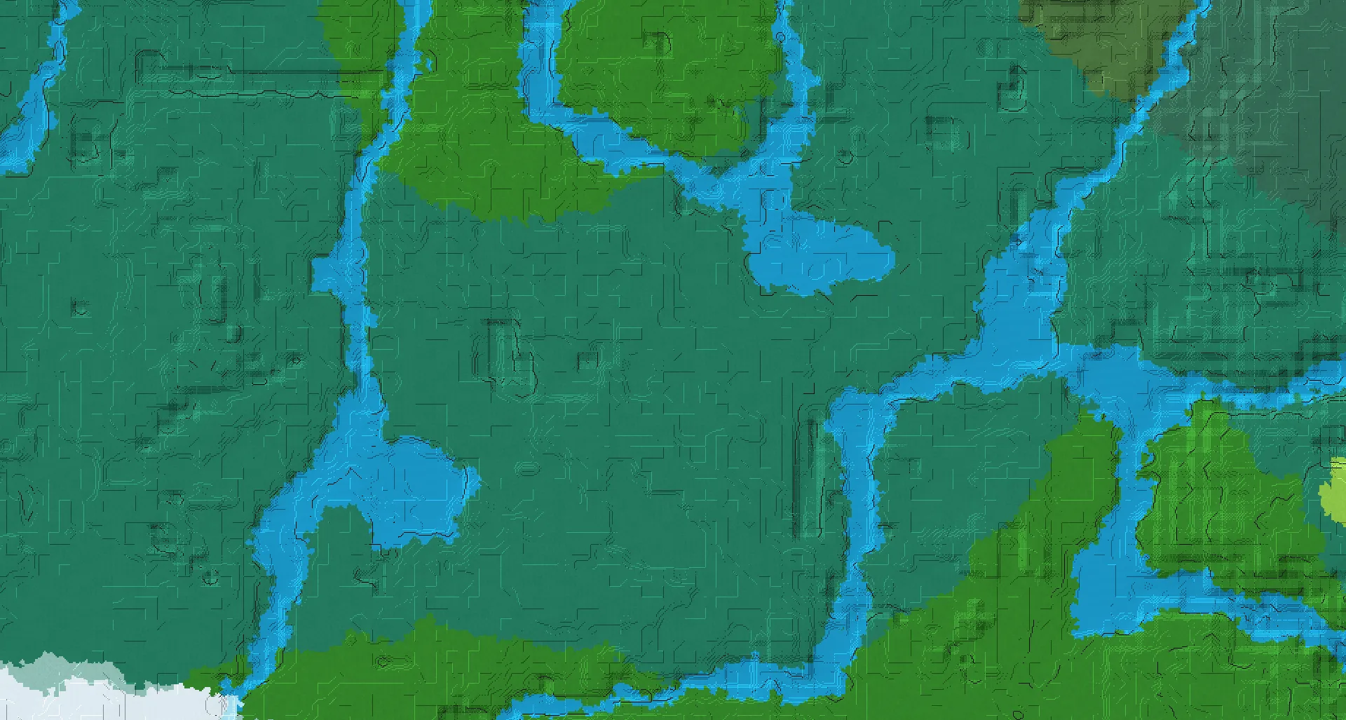 Seed map — Trail Ruins Southwest of a Taiga Start