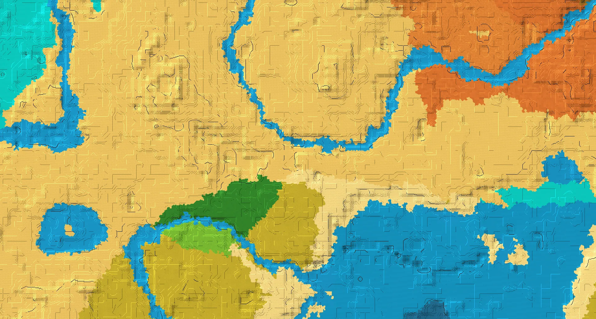 Seed map — Desert Temple Southwest of a Desert Start with Village