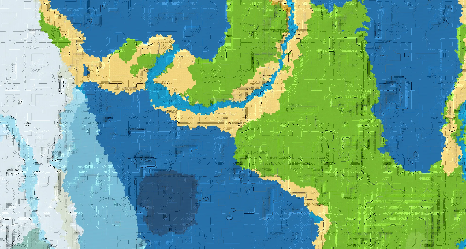Seed map — Buried Treasure Southeast of a Beach Start