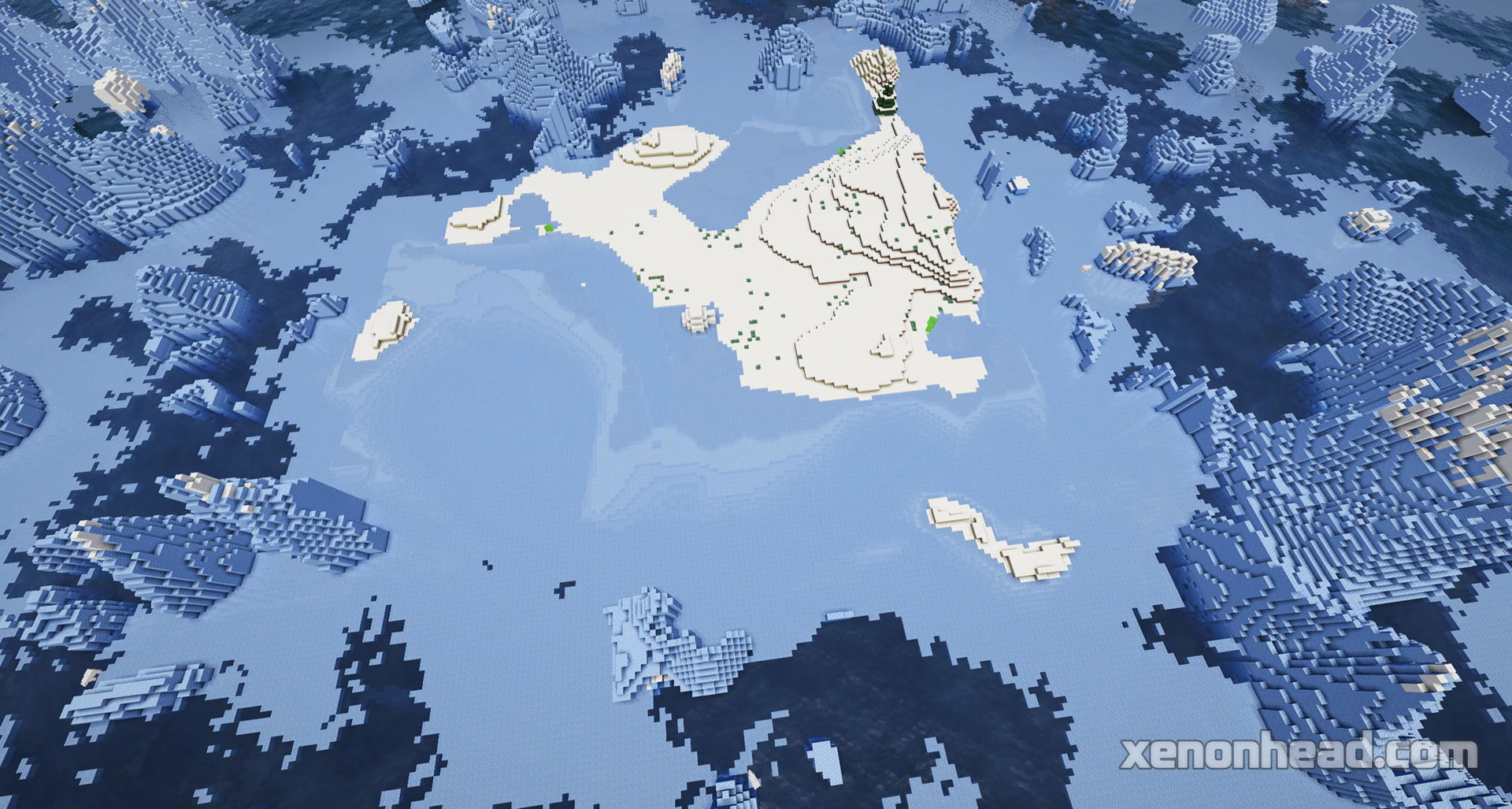 Snowy igloo basement island spawn