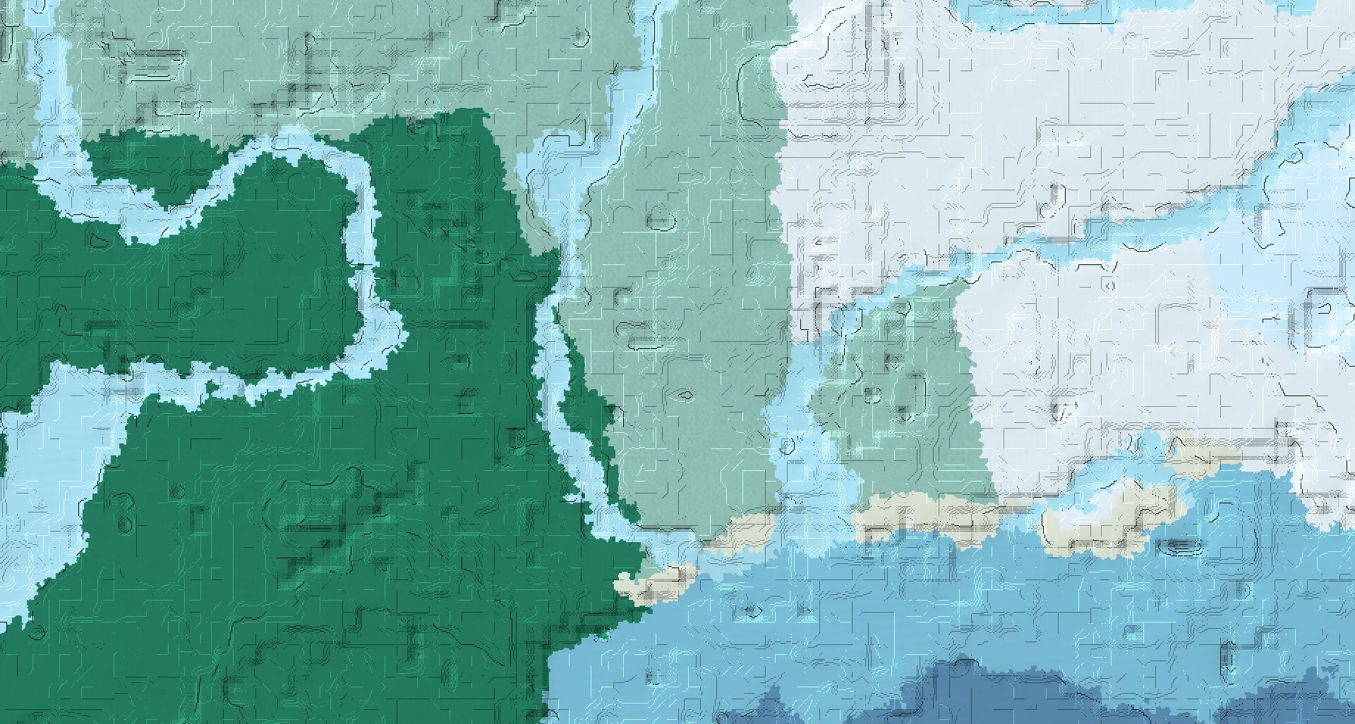 Seed map — Snowy Taiga Start with Trial Chambers with Ocean Monument