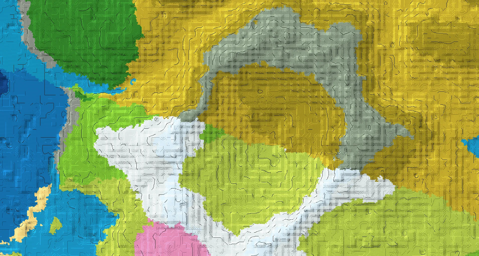 Seed map — A lakeside village inside a big crater