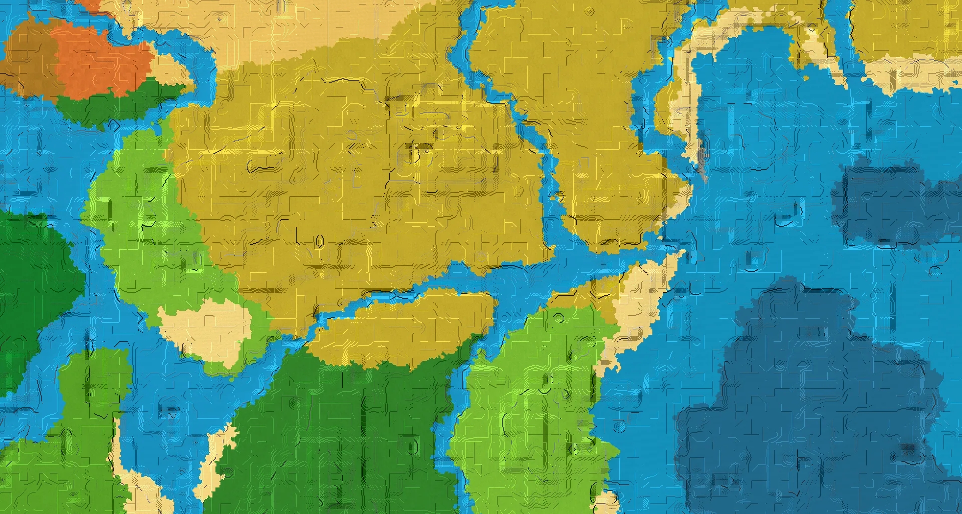 Seed map — 2 Villages near a Savanna Start with Ocean Monument