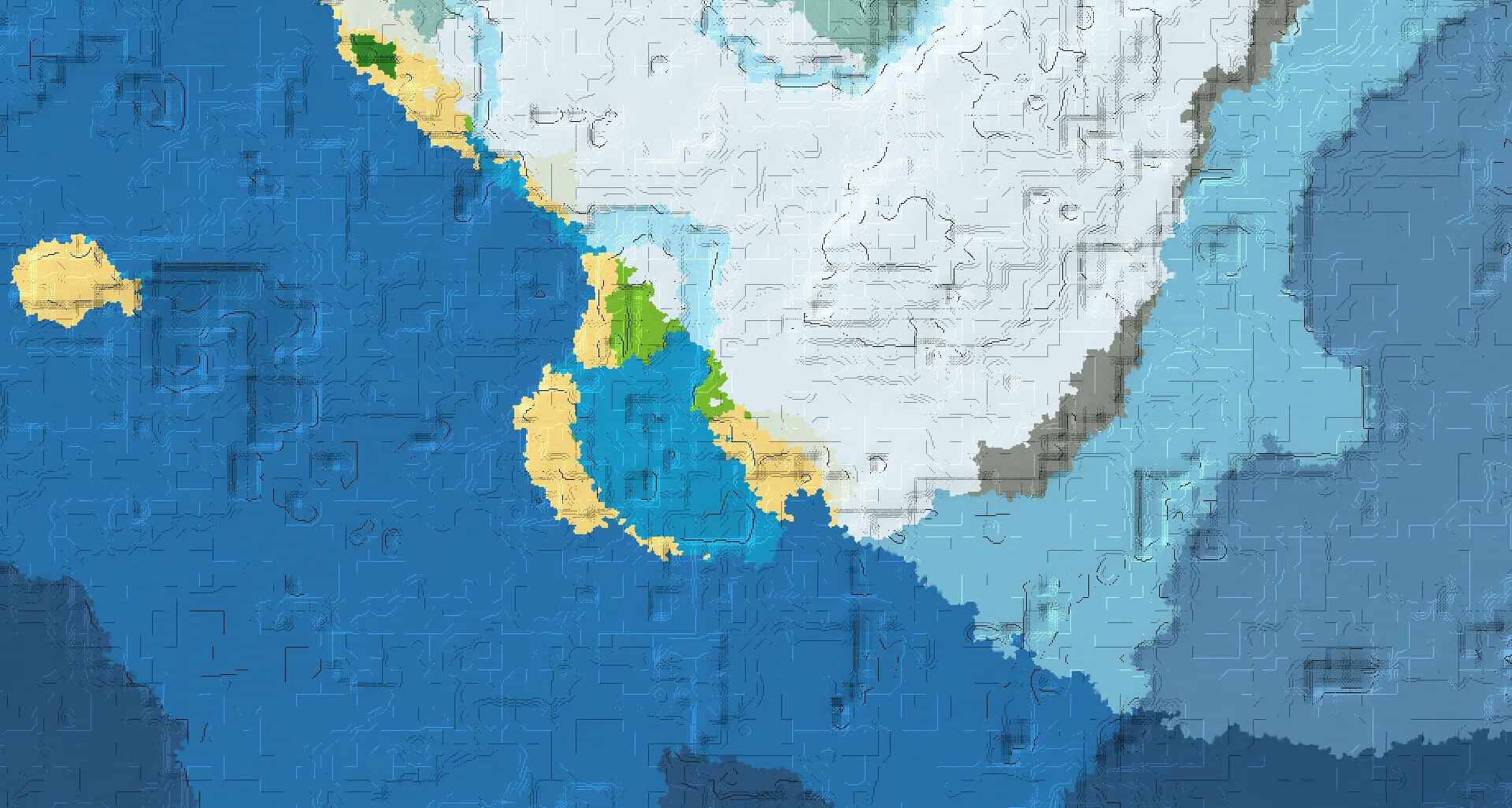 Seed map — Snowy Beach South of a Snowy Plains Start