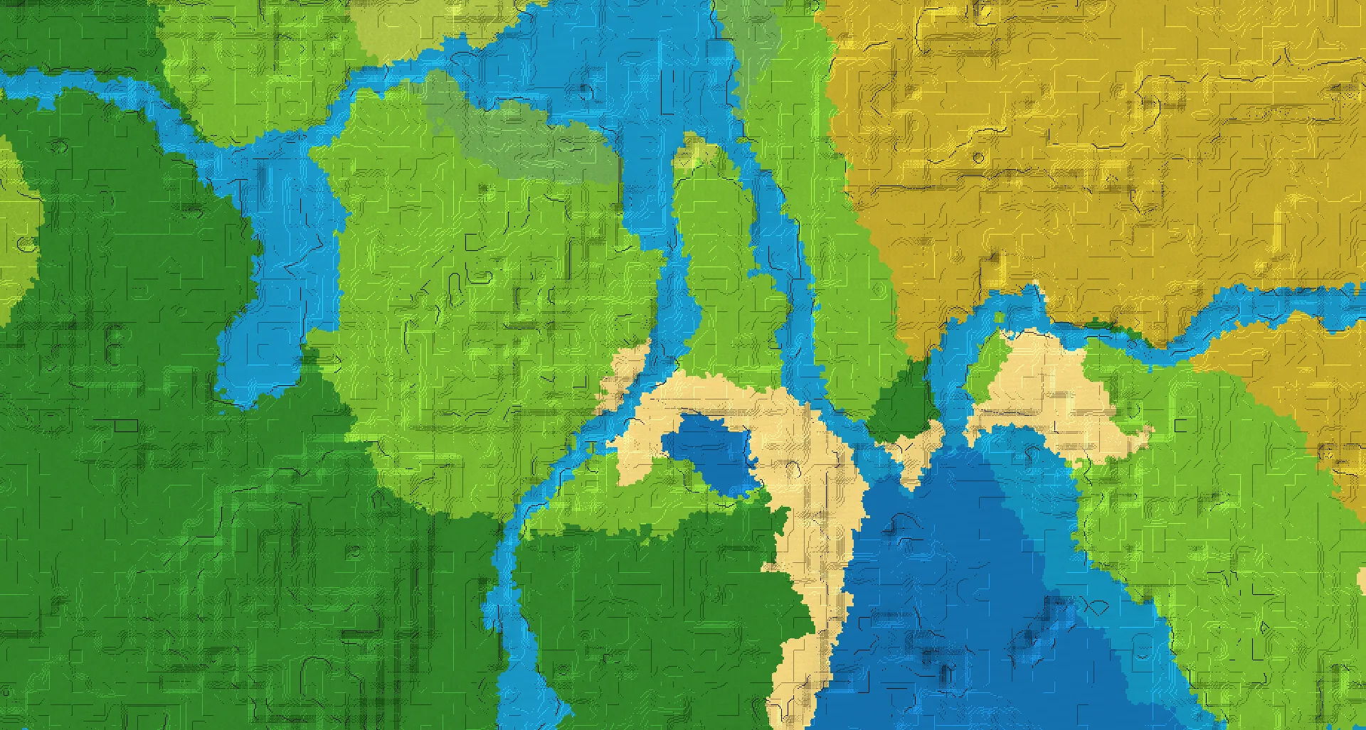 Seed map — 2 Villages near a Plains Start at 64, 16