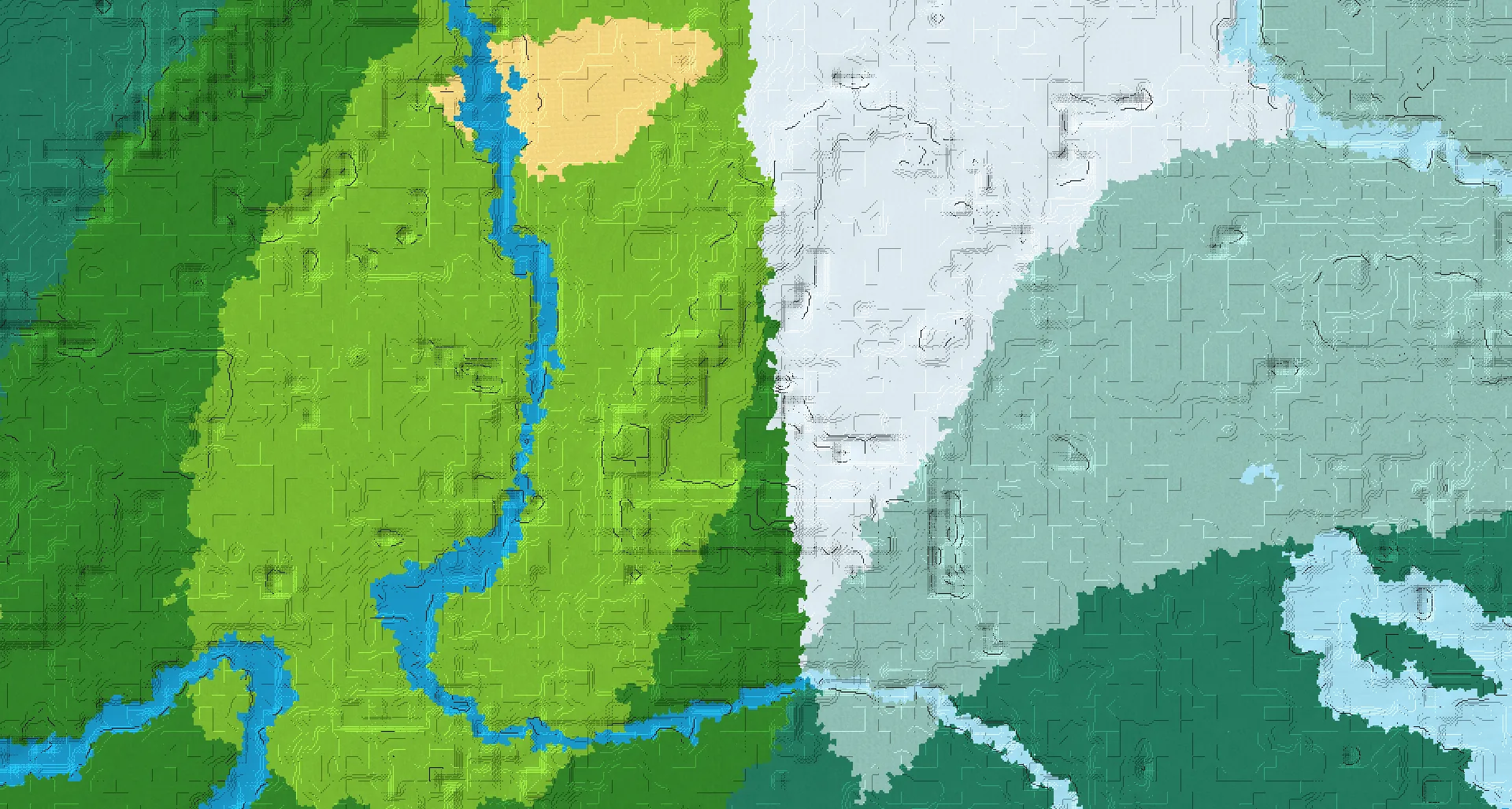 Seed map — 2 Villages near a Snowy Plains Start with Pillager Outpost