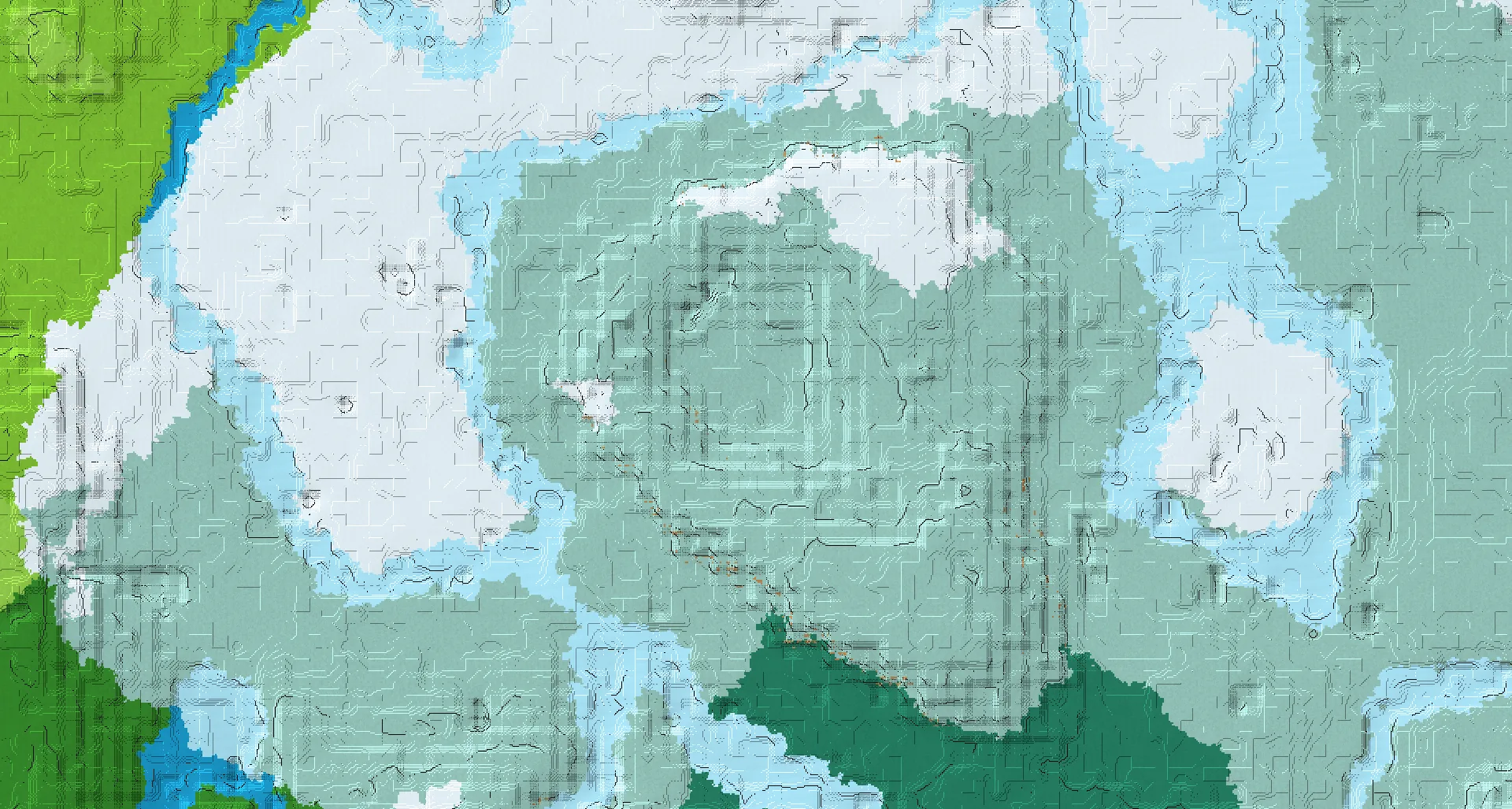 Seed map — Snowy Taiga Start with Trial Chambers with Village