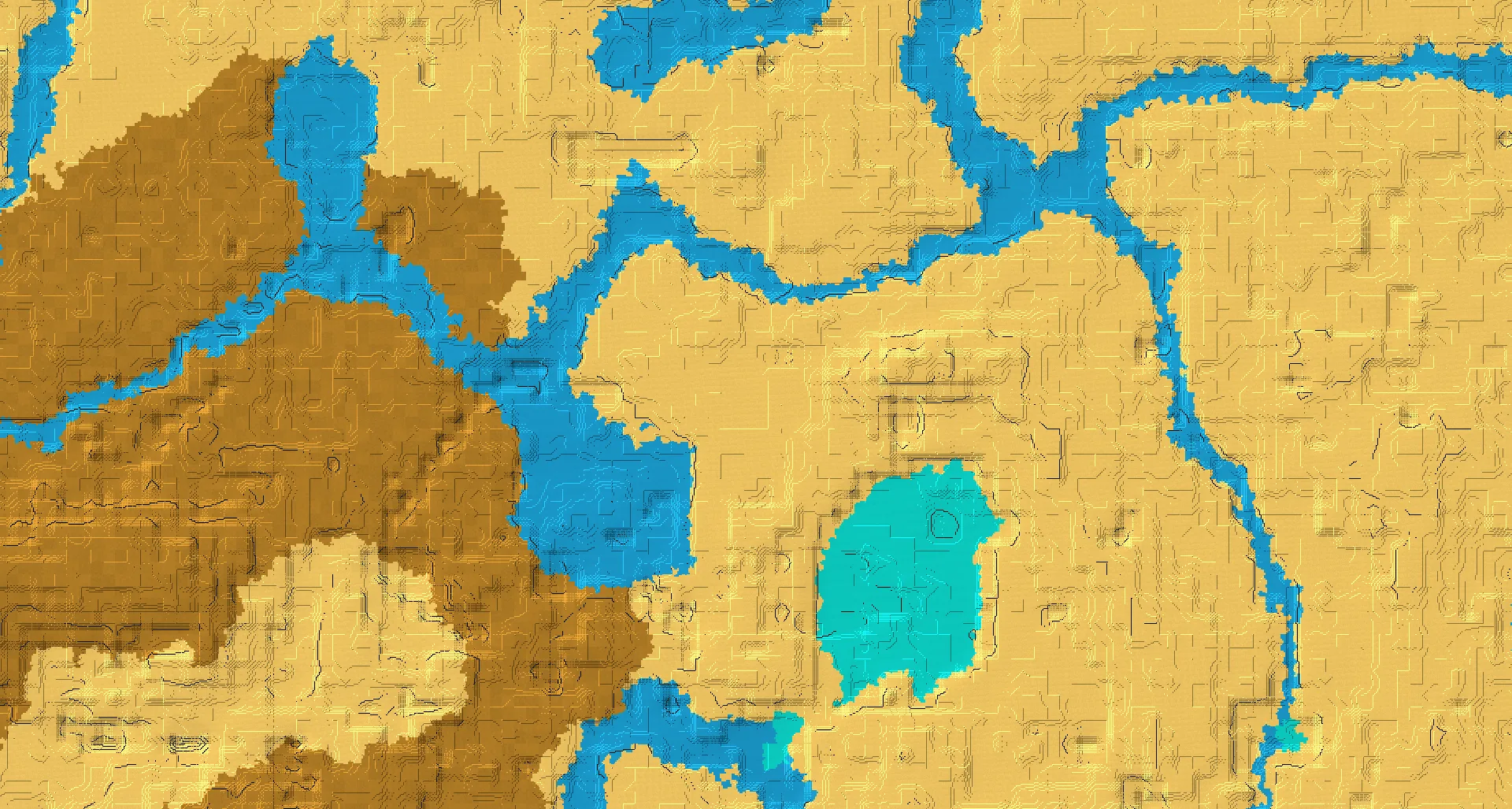 Seed map — Desert village and Lush caves