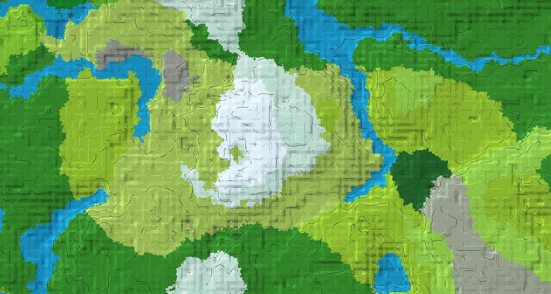 Seed map — Frozen Peaks West of a Lush Caves Start