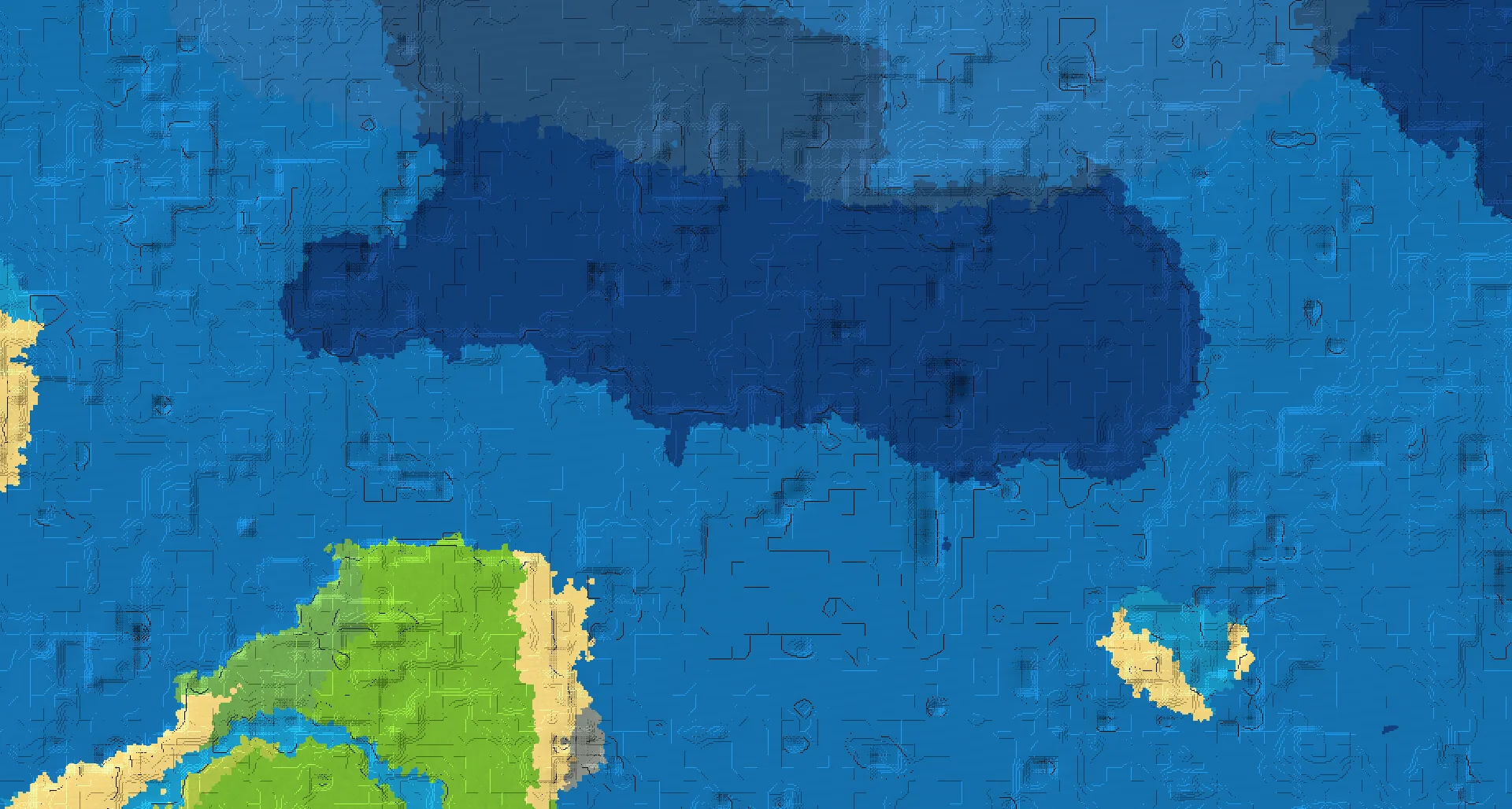 Seed map — Ocean Monument North of a Forest Start