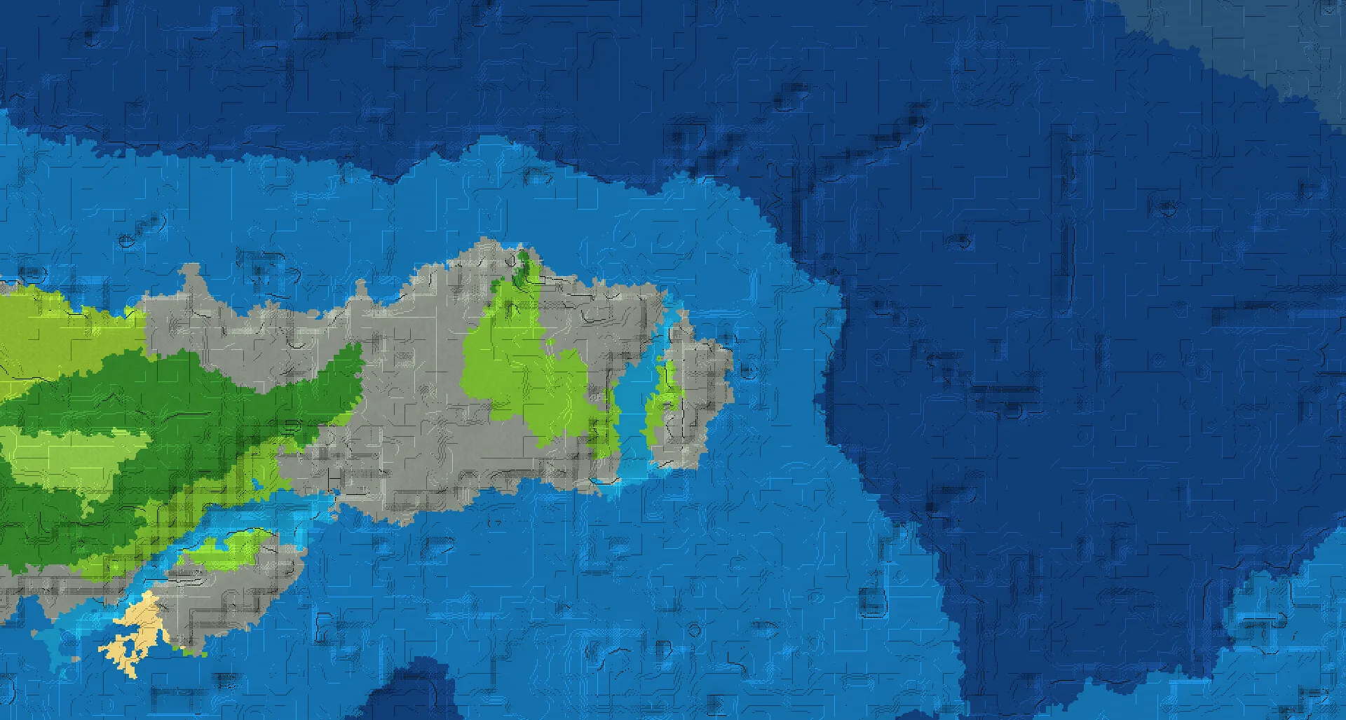 Seed map — Ocean-focused Plains Start with a Village at 144, -416