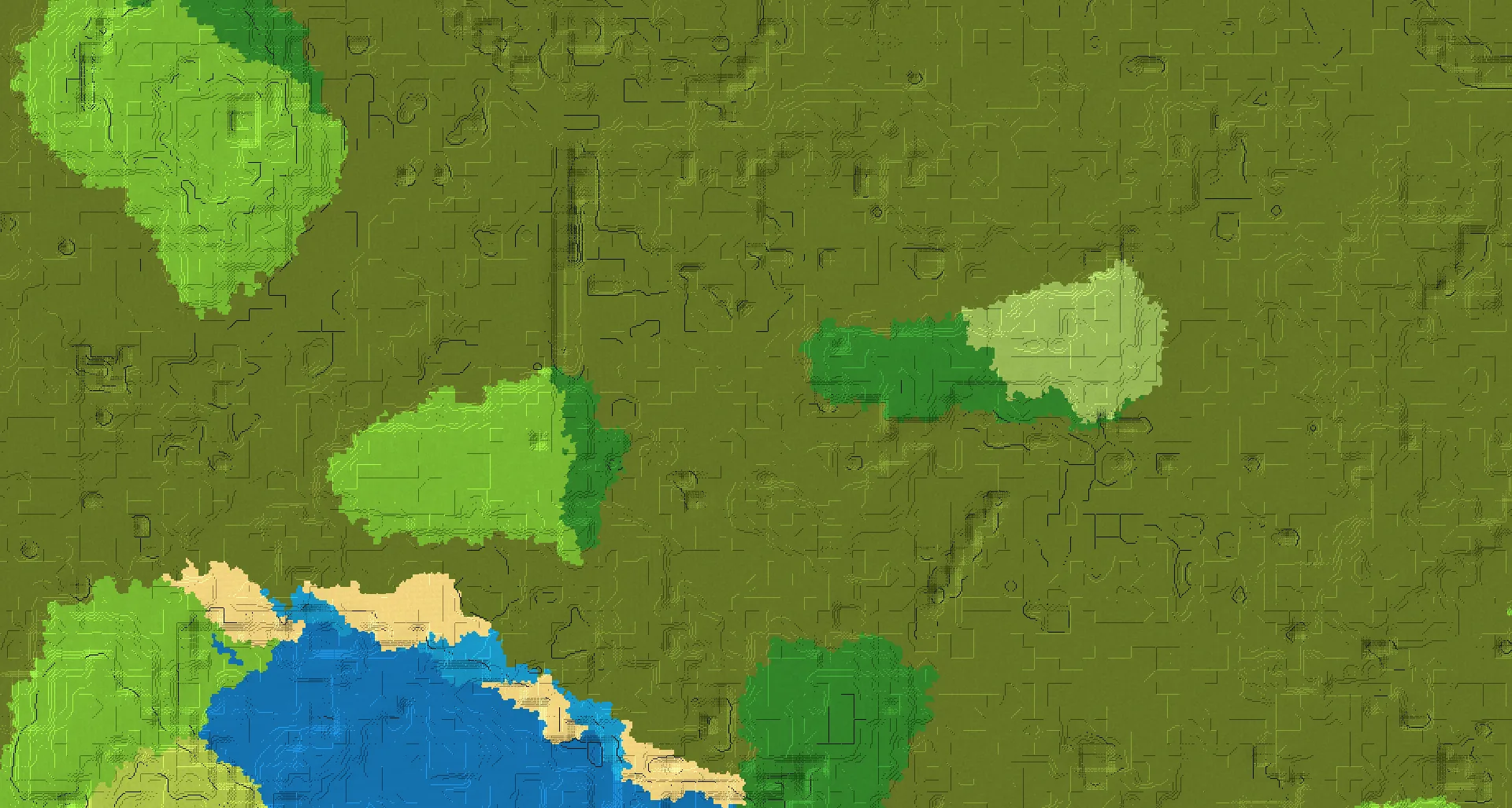 Seed map — Witch Hut South of a Swamp Start with Ruined Portal