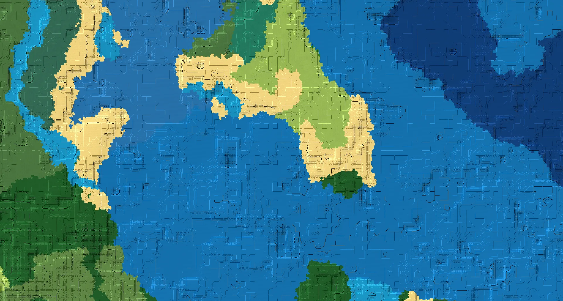 Seed map — Ocean-focused Start in Old Growth Birch Forest at -544, 144