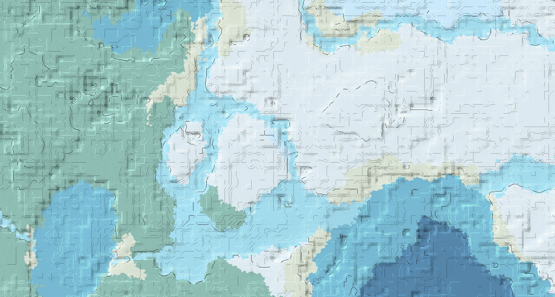 Seed map — Ice Spikes West of a Snowy Plains Start