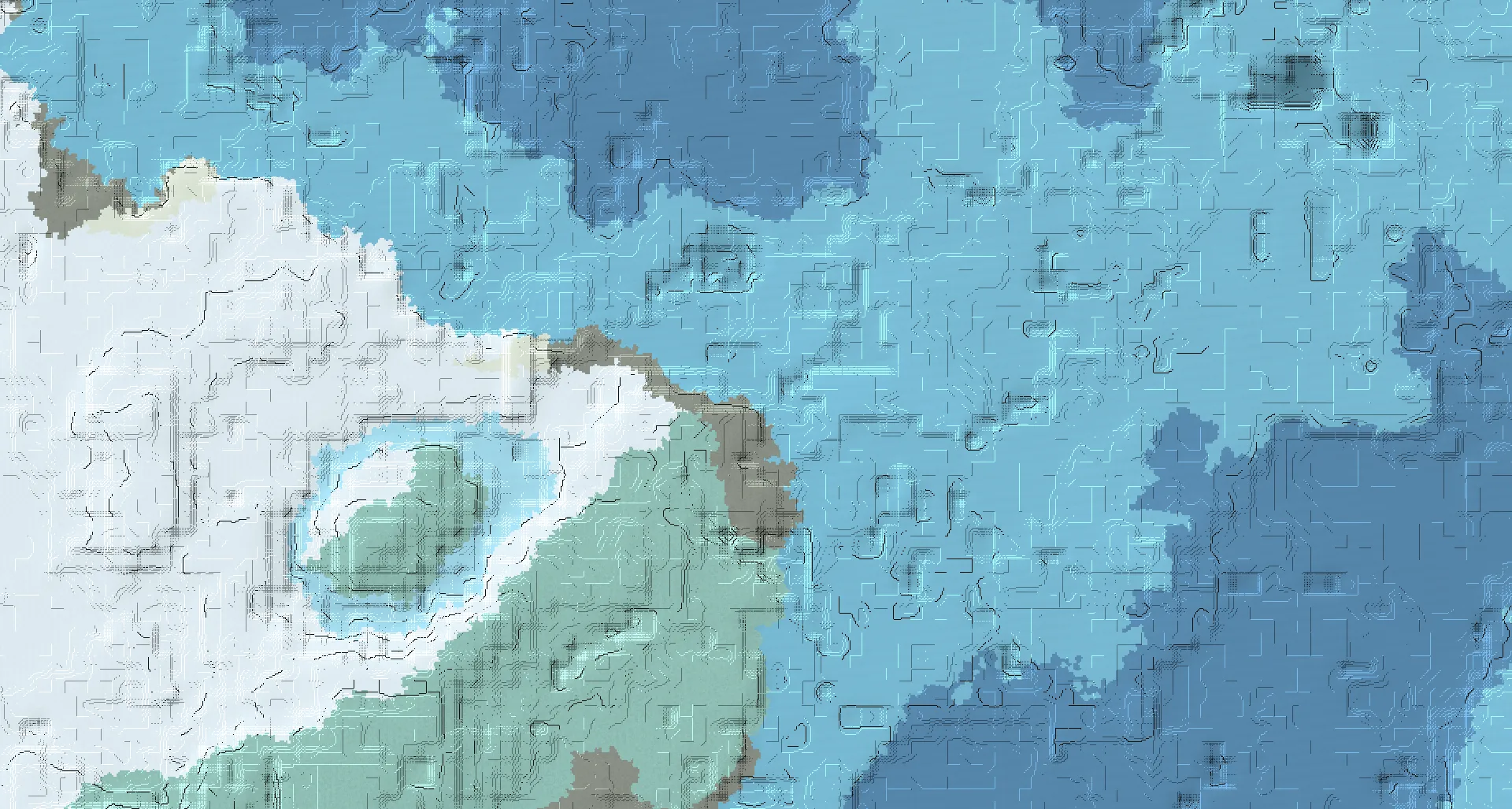 Seed map — Frozen Ocean Northeast of a Snowy Taiga Start with Trial Chambers