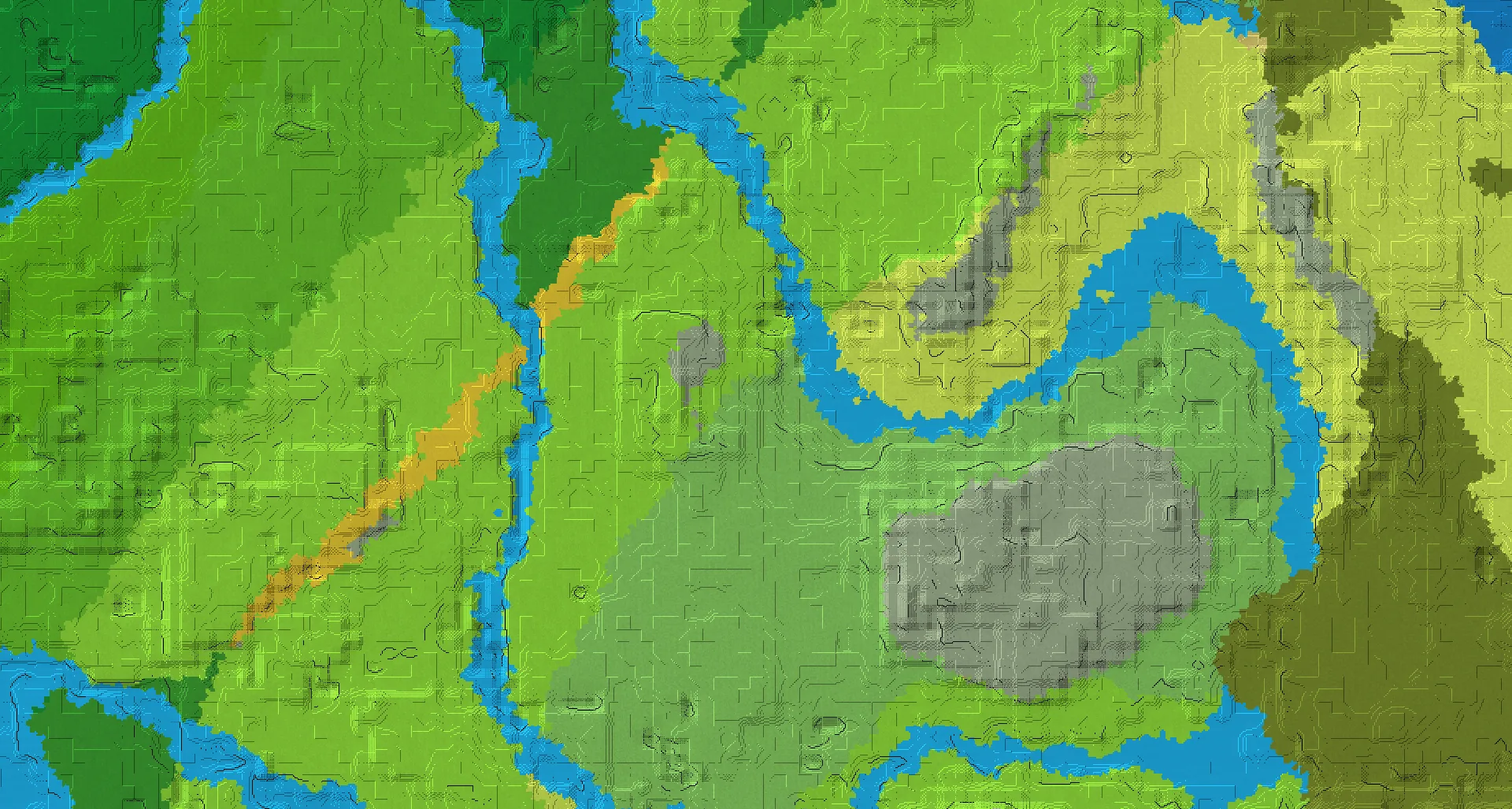 Seed map — Flower Forest South of a Plains Start with Village